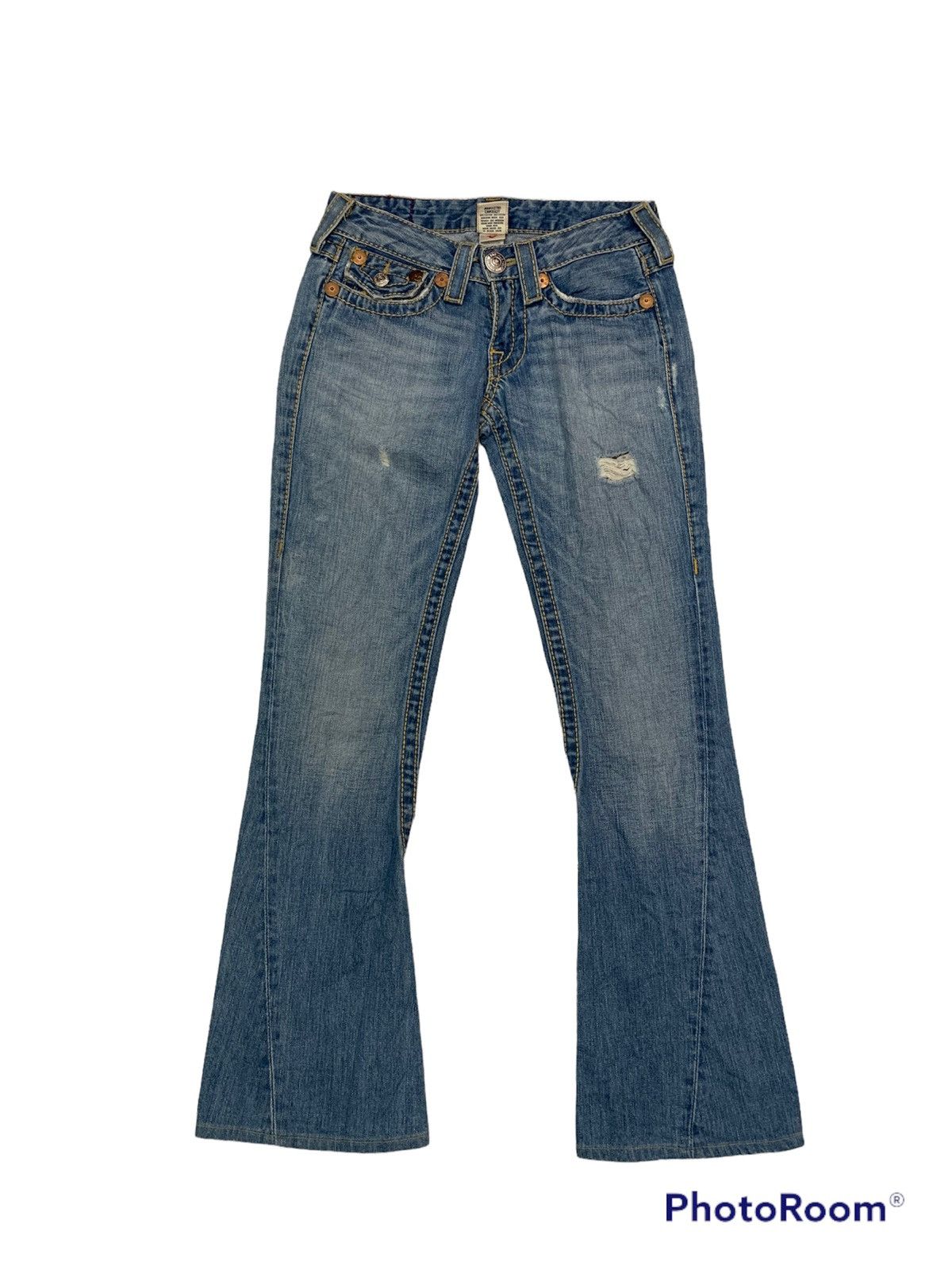 True Religion True Religion Rainbow Joey denim pant distressed flared Size US 28 / EU 44 - 2 Thumbnail