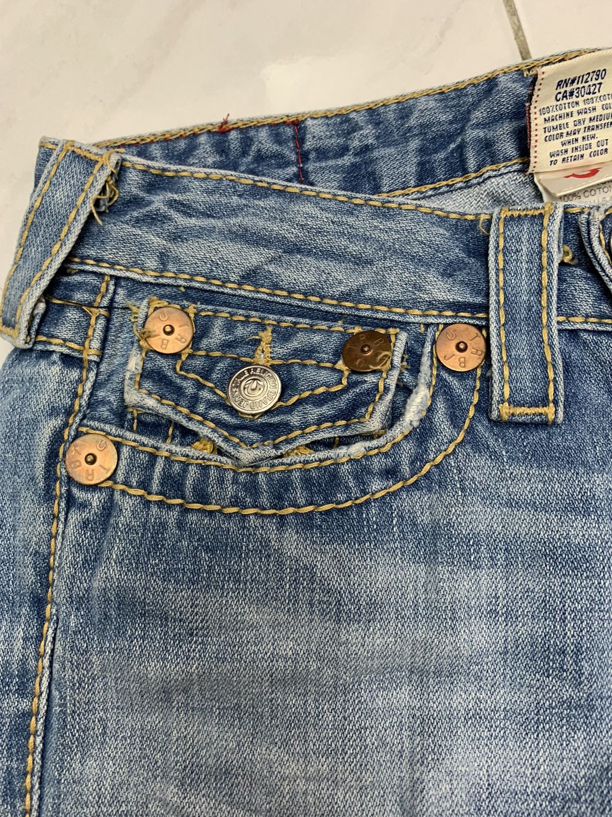 True Religion True Religion Rainbow Joey denim pant distressed flared Size US 28 / EU 44 - 7 Thumbnail