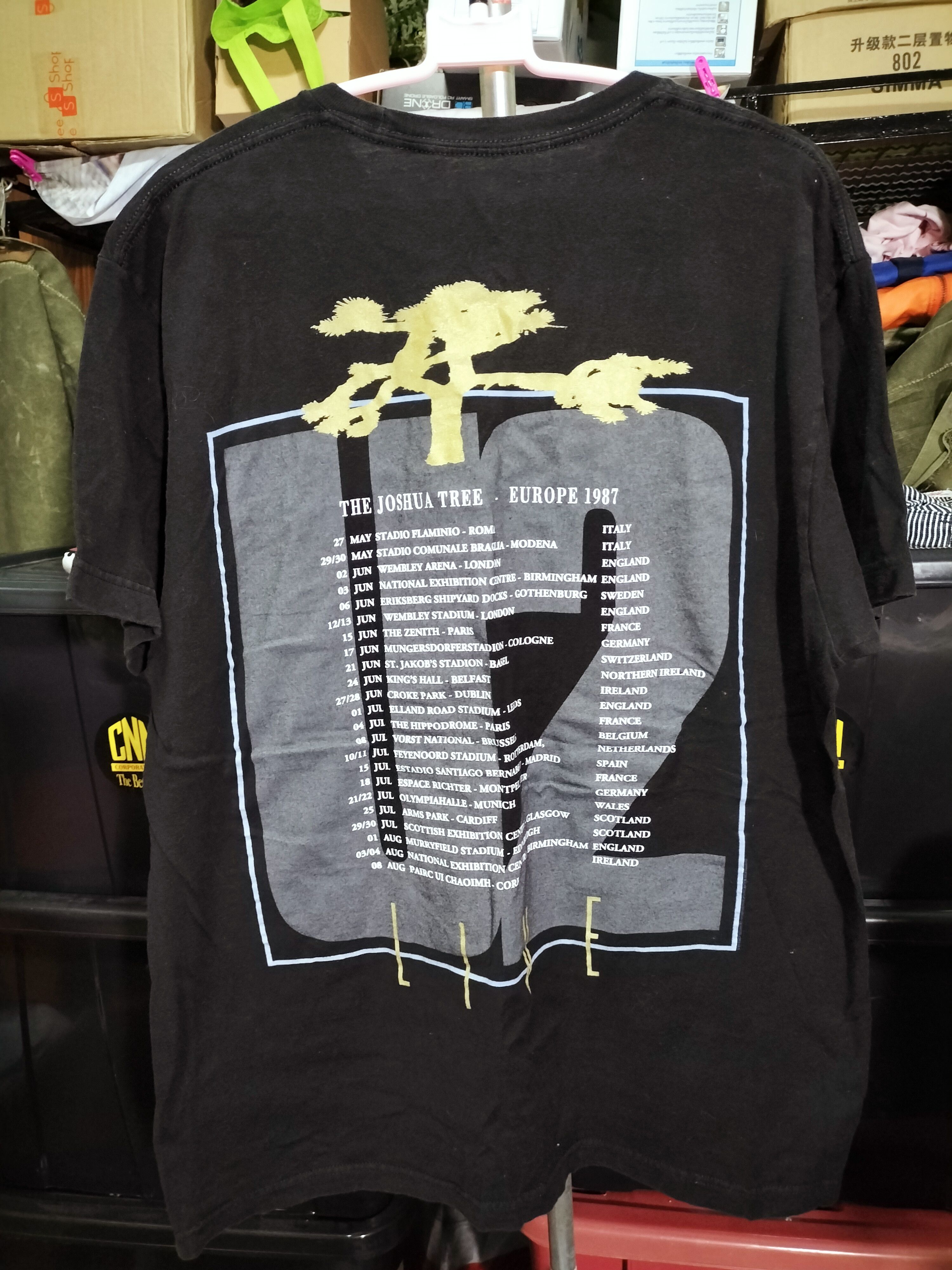 Band Tees × Vintage Vintage U2 Band The Joshua Three Tour Europe 1987 lIve Size US L / EU 52-54 / 3 - 2 Thumbnail