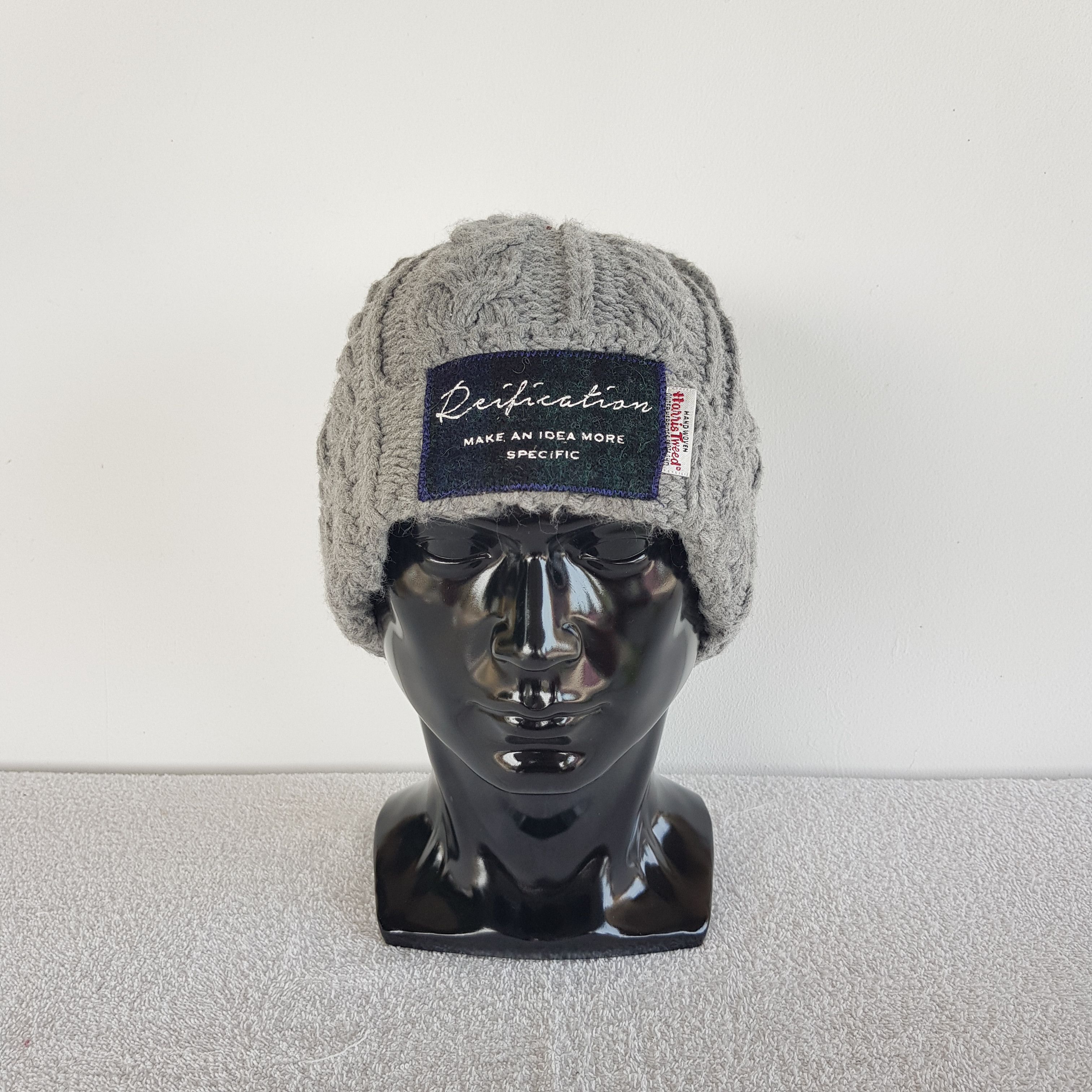 Japanese Brand × Vintage Vintage Haris Tweed Beanie Knitted Snow Cap Hats Size ONE SIZE - 1 Thumbnail