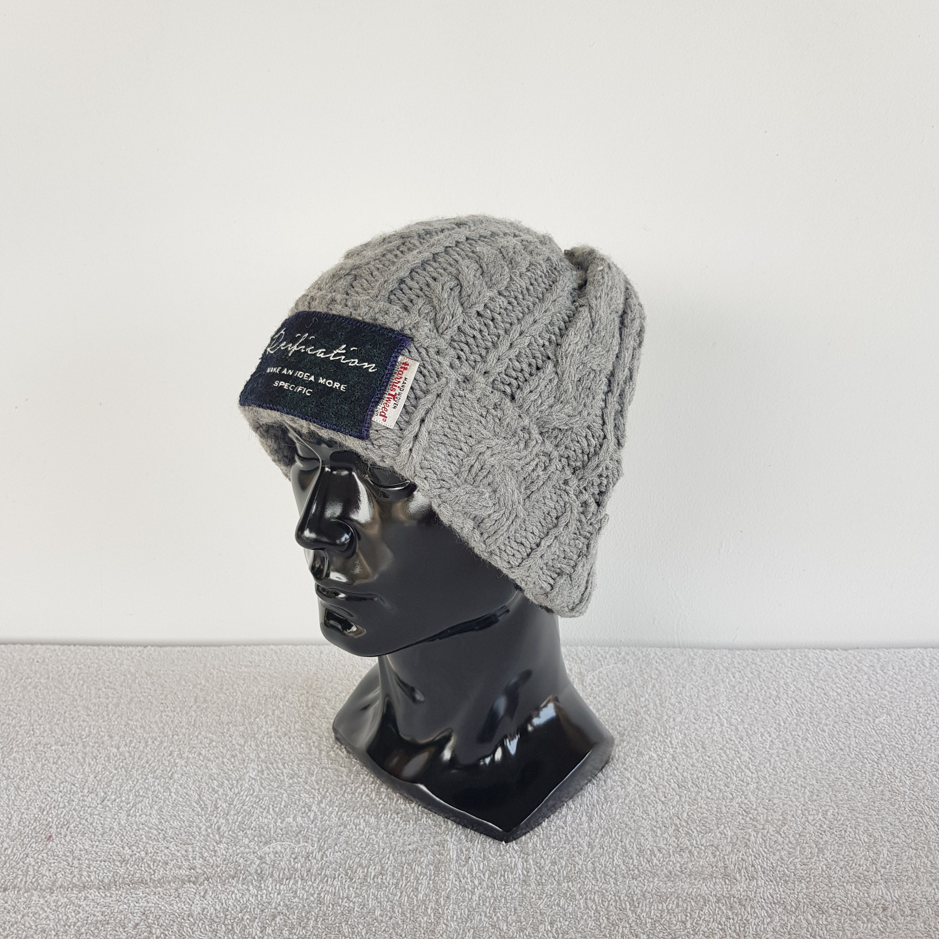 Japanese Brand × Vintage Vintage Haris Tweed Beanie Knitted Snow Cap Hats Size ONE SIZE - 2 Thumbnail