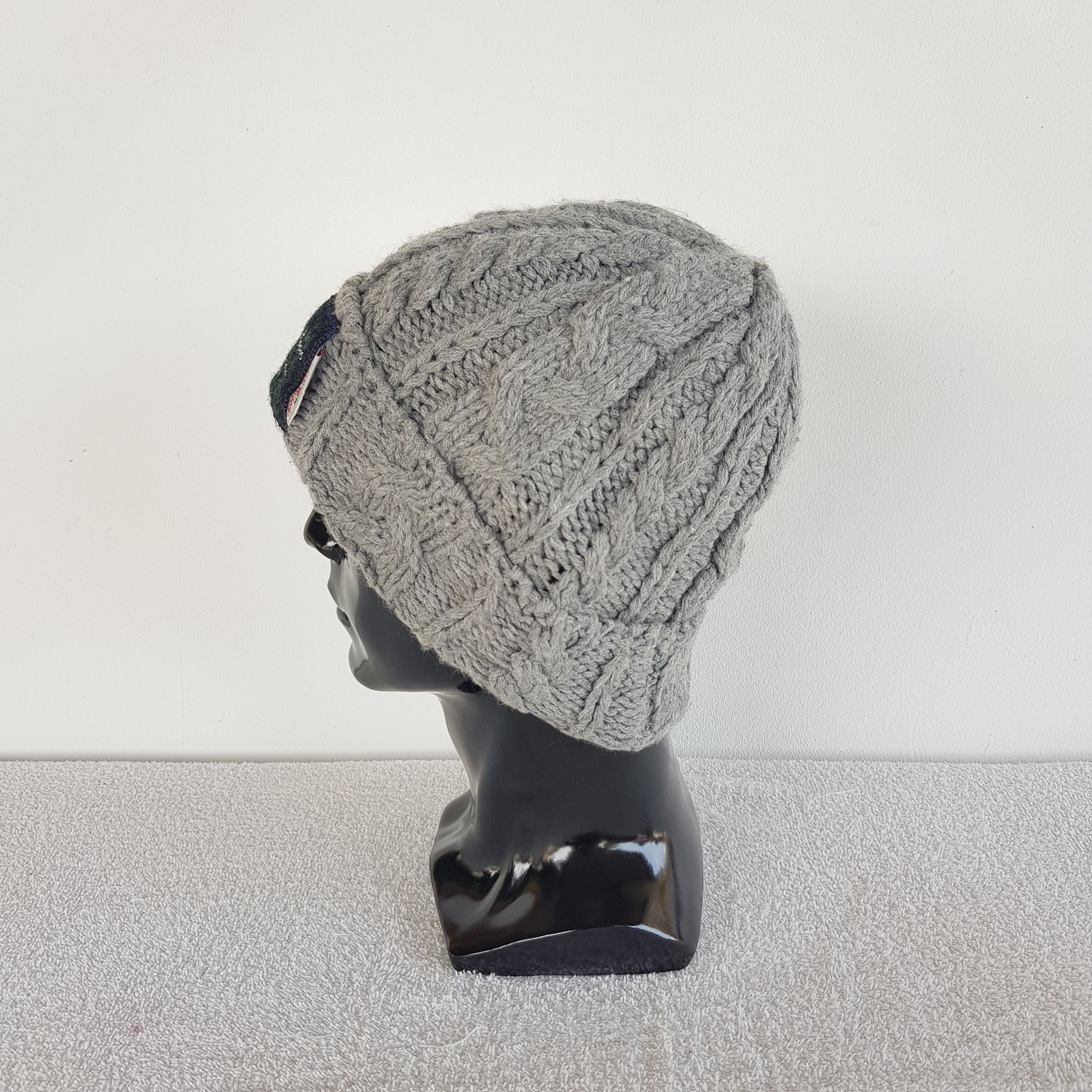 Japanese Brand × Vintage Vintage Haris Tweed Beanie Knitted Snow Cap Hats Size ONE SIZE - 4 Thumbnail