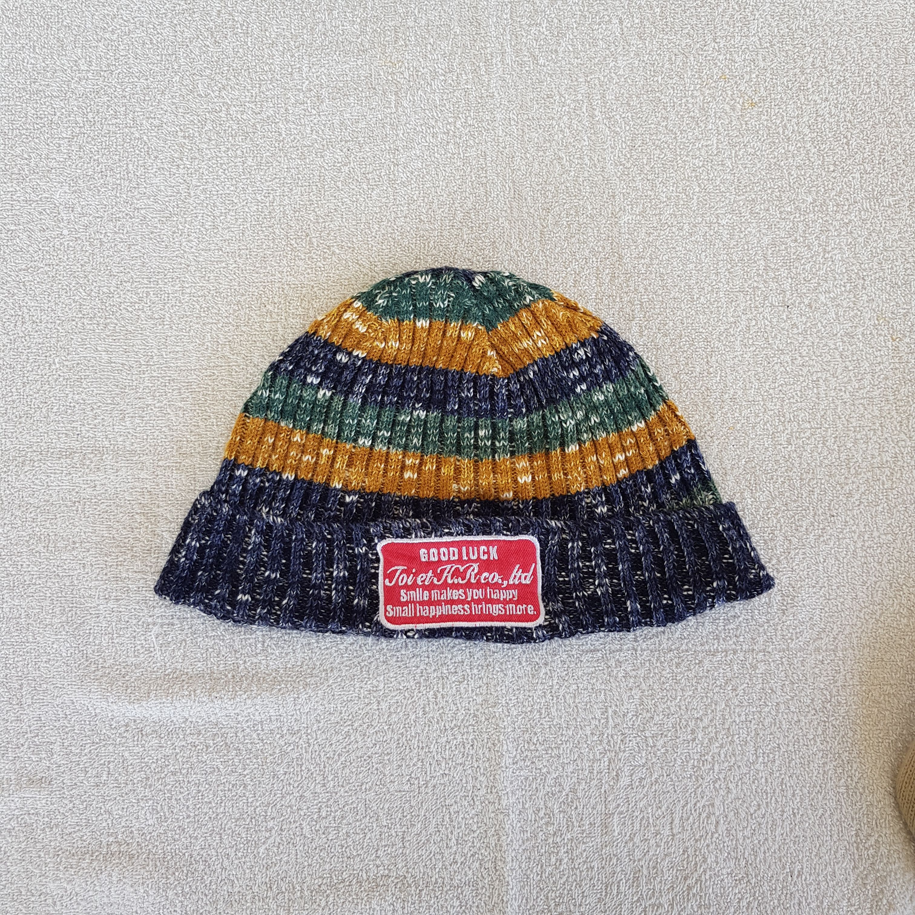 Japanese Brand × Vintage Japanese Beanie Humor Snow Cap Big Smile Hats - AC10426. Size ONE SIZE - 6 Thumbnail