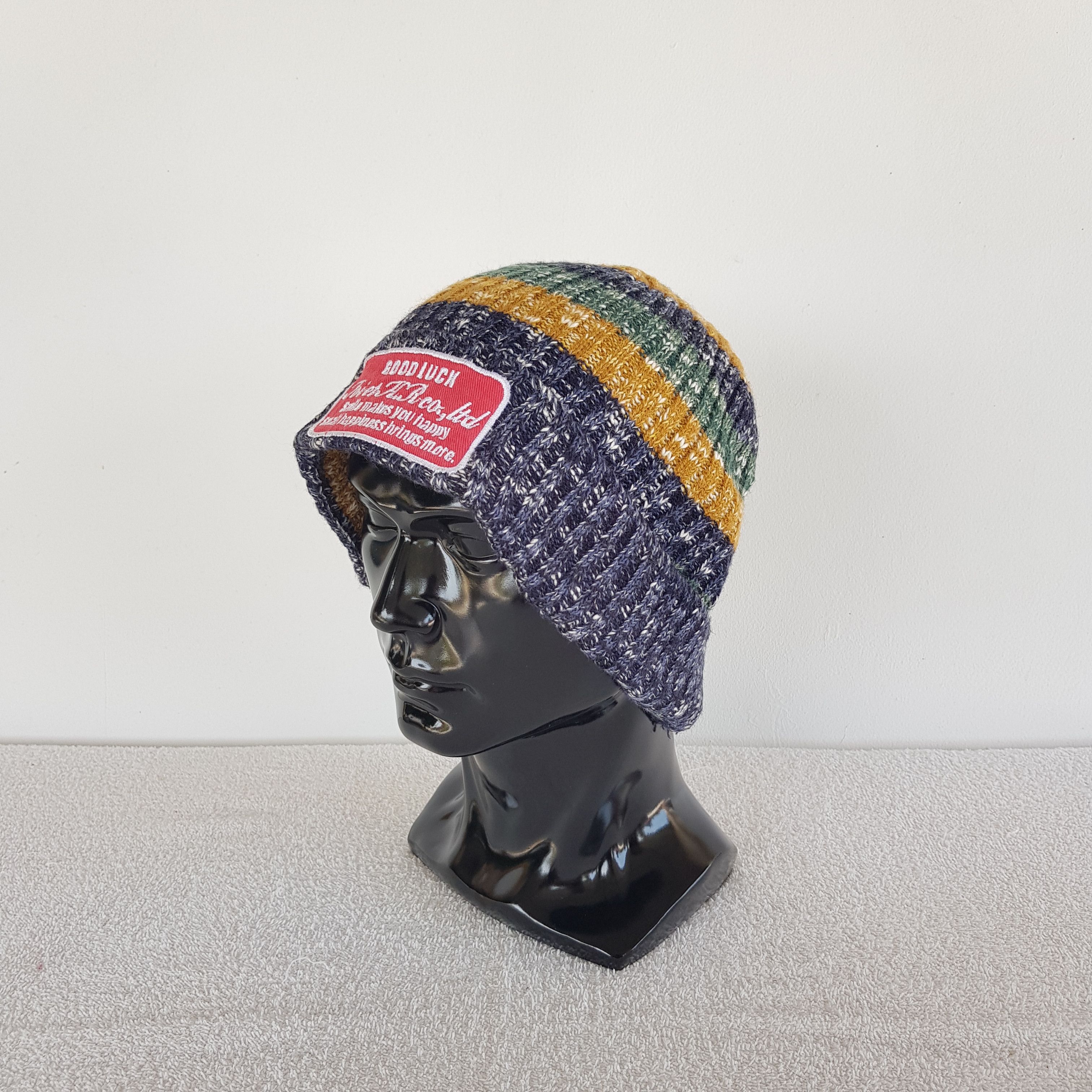 Japanese Brand × Vintage Japanese Beanie Humor Snow Cap Big Smile Hats - AC10426. Size ONE SIZE - 2 Thumbnail