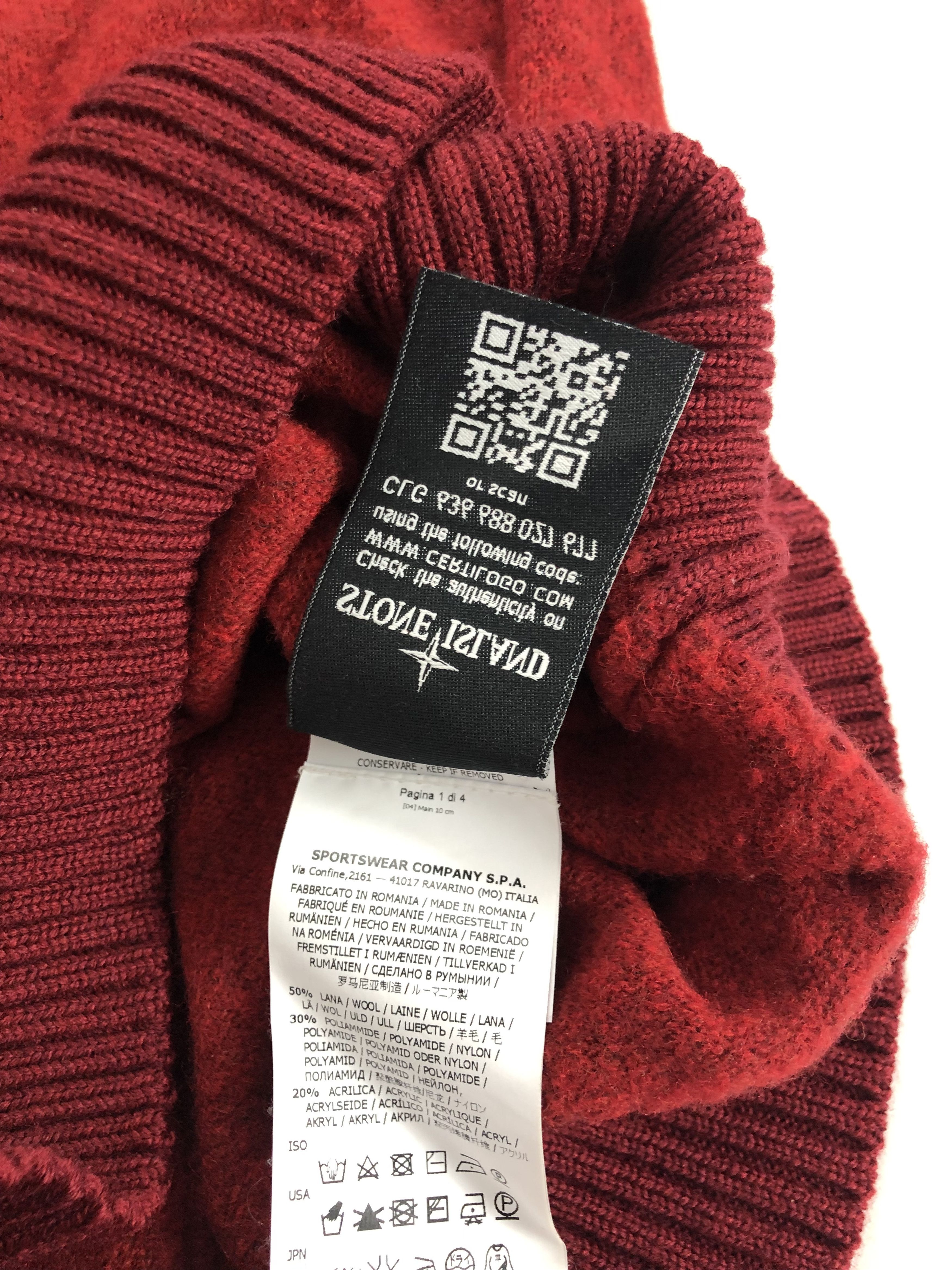 Stone Island Stone Island Quarter Zip Red Wool Swearter Size US XXL / EU 58 / 5 - 21 Thumbnail