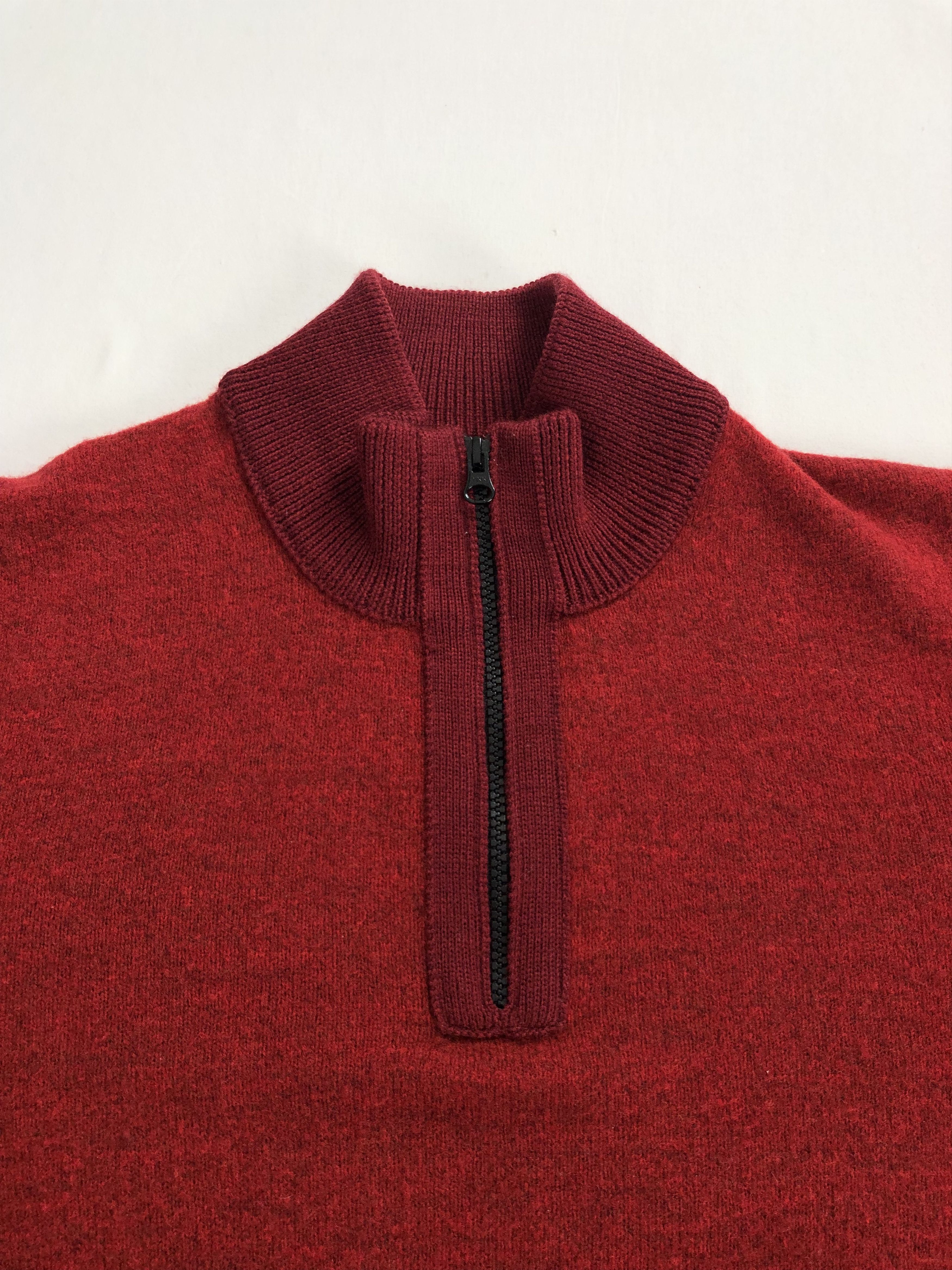 Stone Island Stone Island Quarter Zip Red Wool Swearter Size US XXL / EU 58 / 5 - 5 Thumbnail
