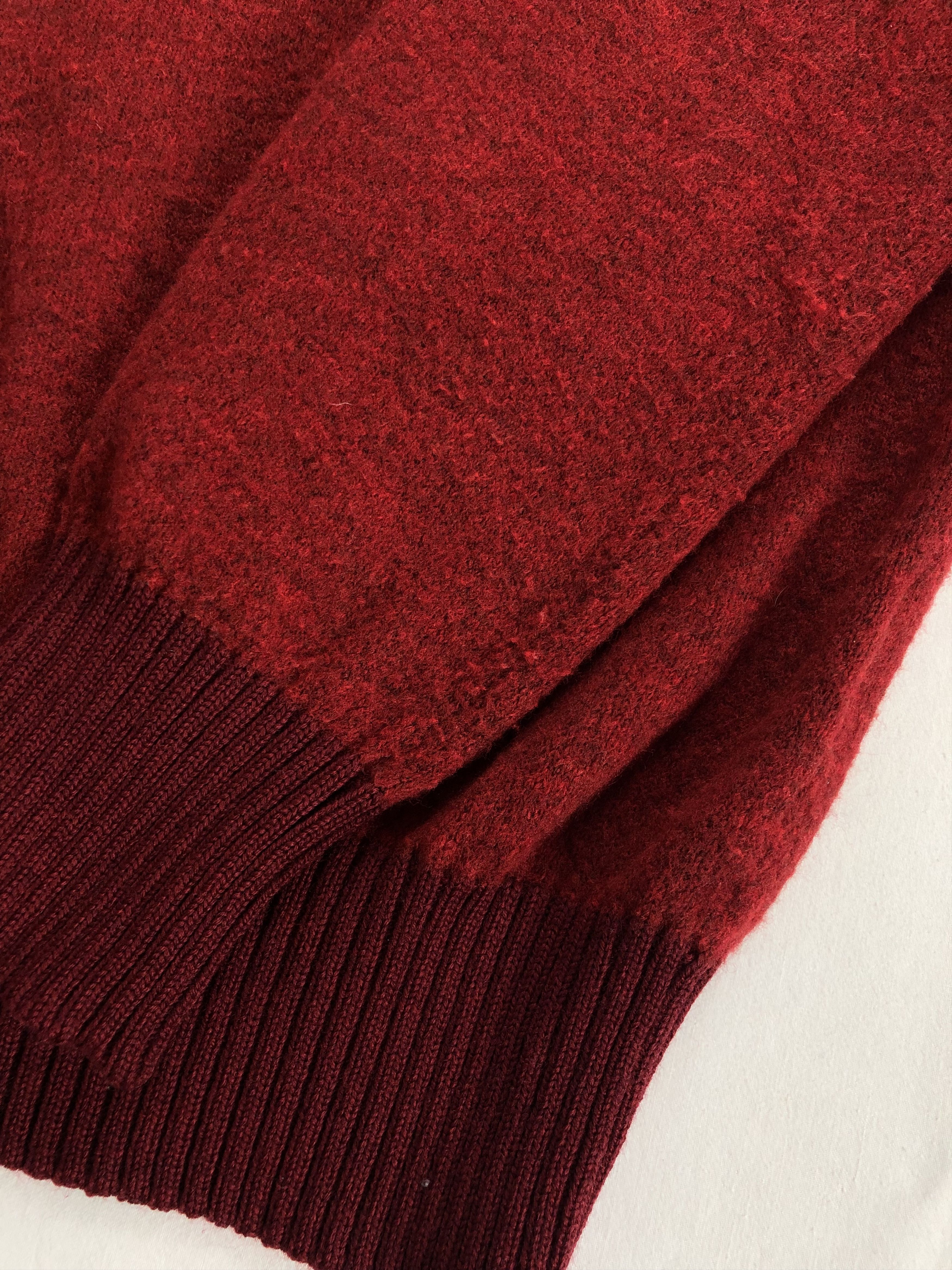 Stone Island Stone Island Quarter Zip Red Wool Swearter Size US XXL / EU 58 / 5 - 12 Thumbnail