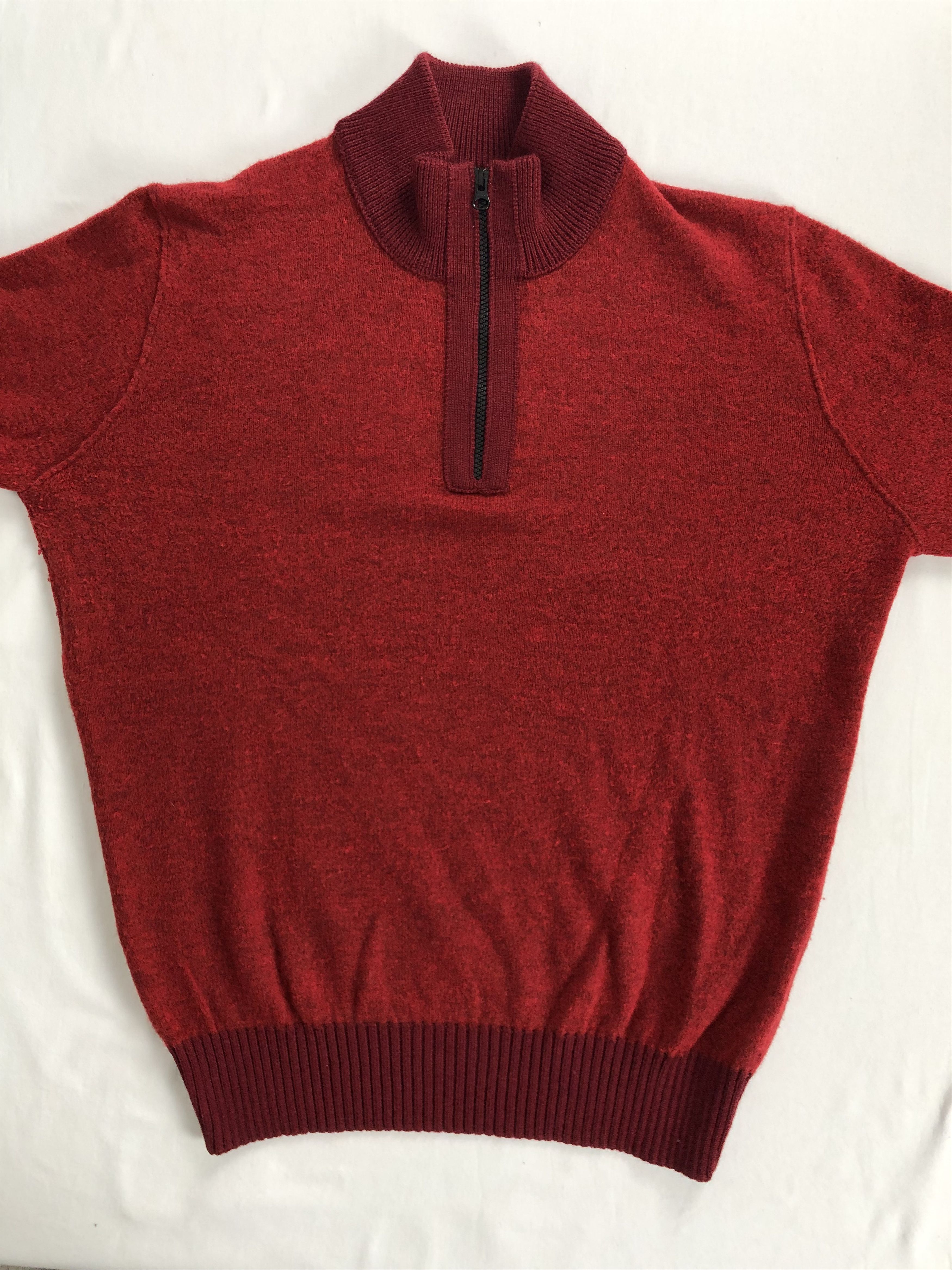 Stone Island Stone Island Quarter Zip Red Wool Swearter Size US XXL / EU 58 / 5 - 2 Thumbnail