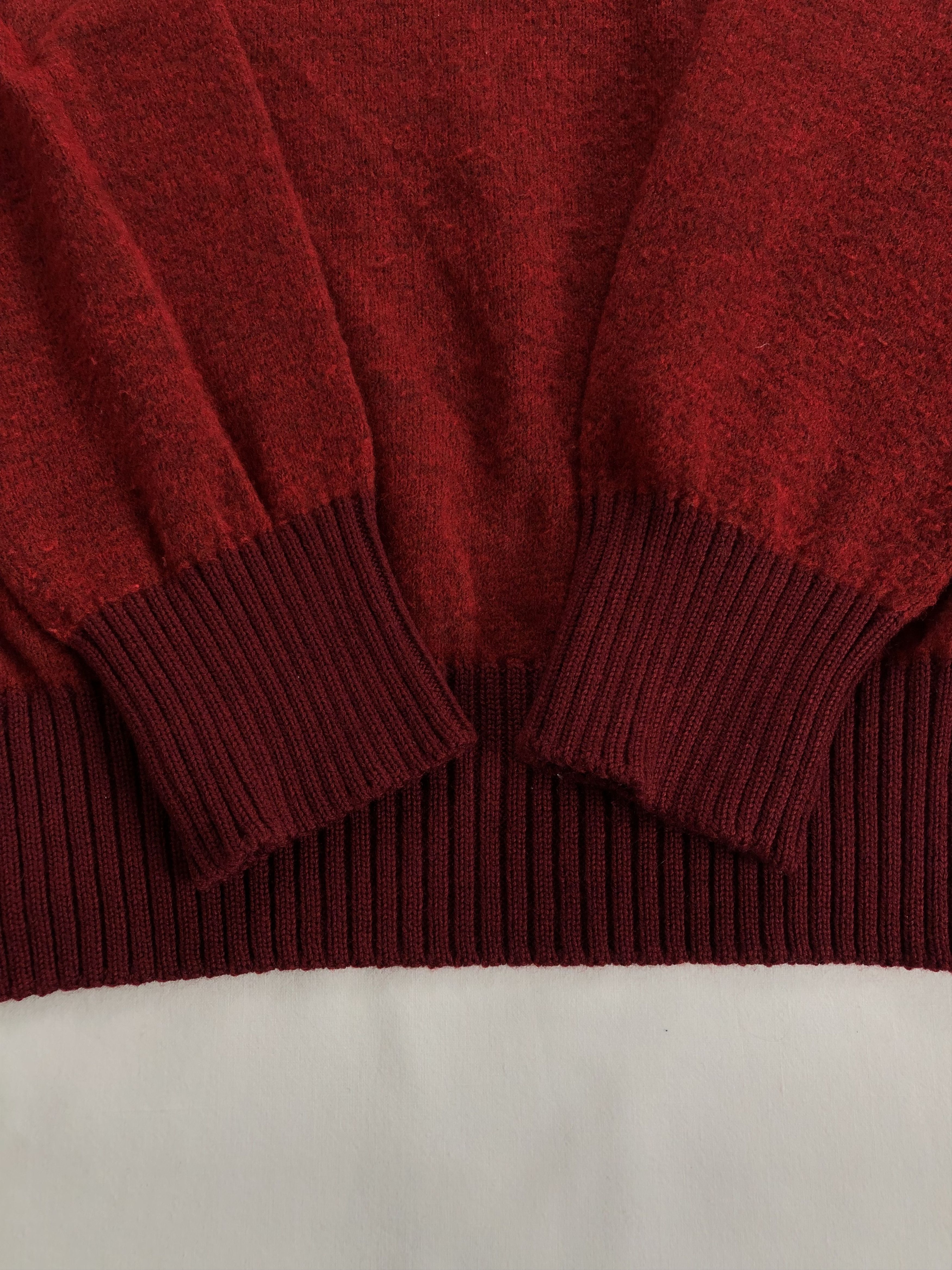 Stone Island Stone Island Quarter Zip Red Wool Swearter Size US XXL / EU 58 / 5 - 11 Thumbnail