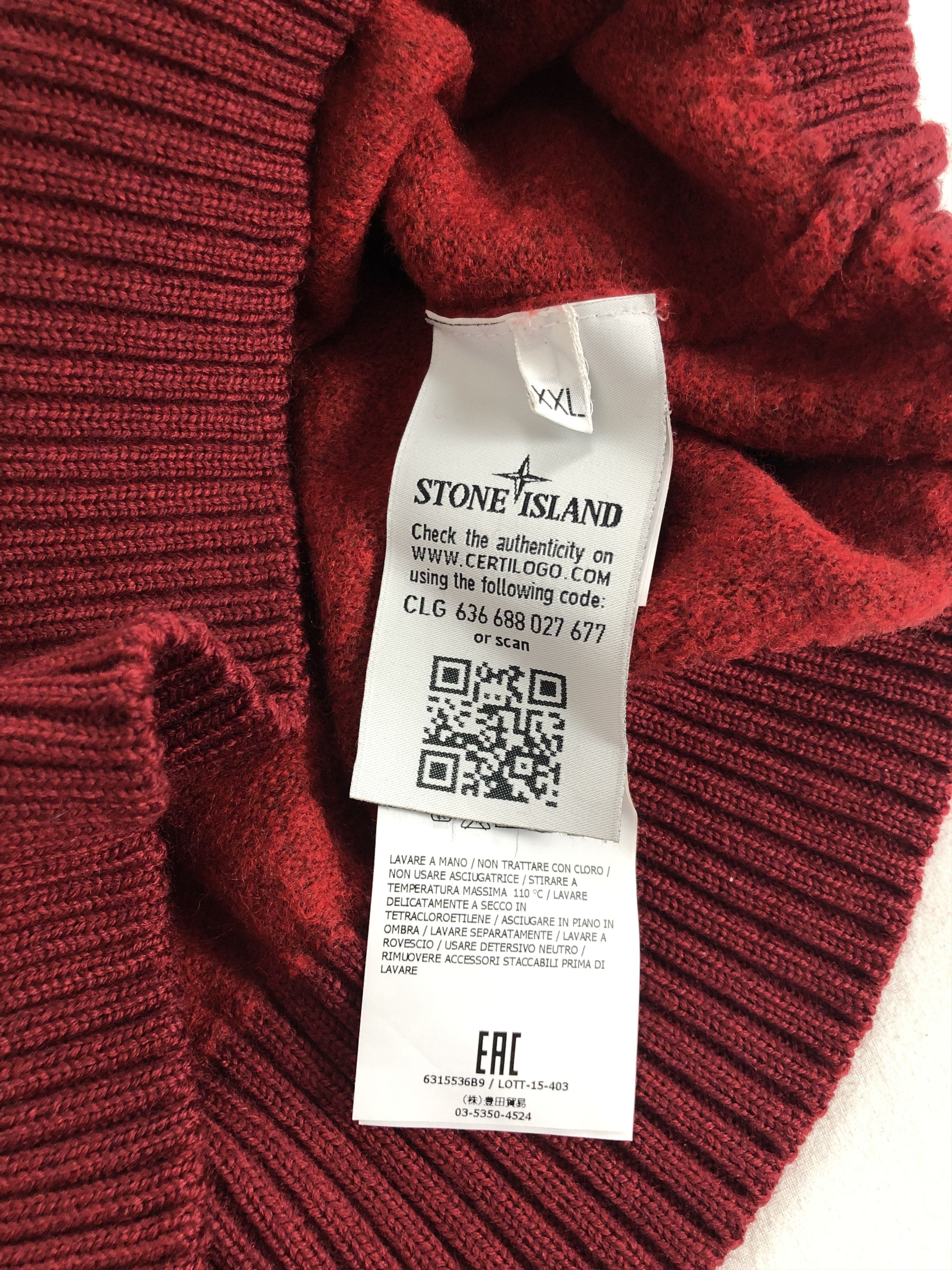 Stone Island Stone Island Quarter Zip Red Wool Swearter Size US XXL / EU 58 / 5 - 19 Thumbnail