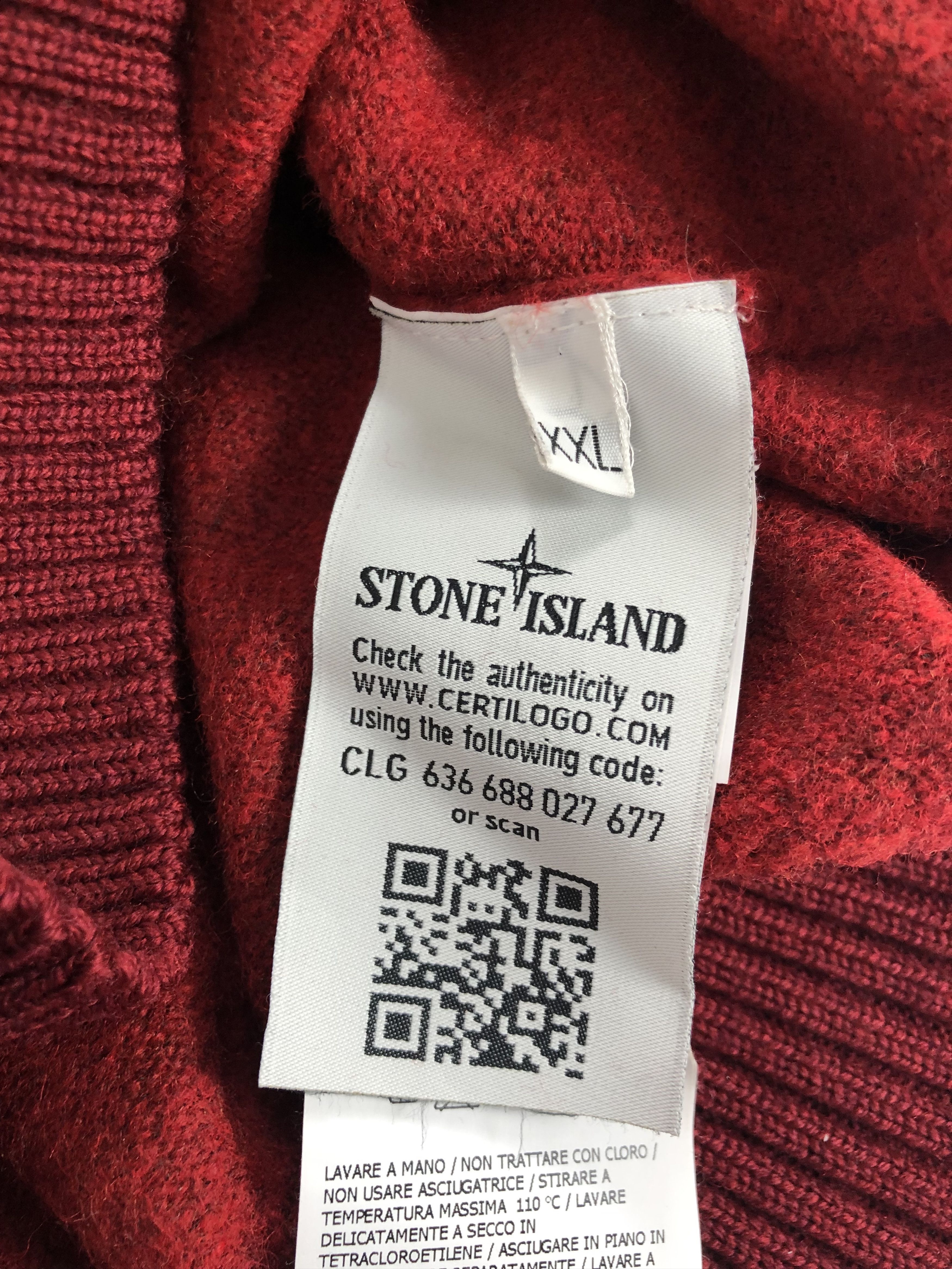 Stone Island Stone Island Quarter Zip Red Wool Swearter Size US XXL / EU 58 / 5 - 20 Thumbnail