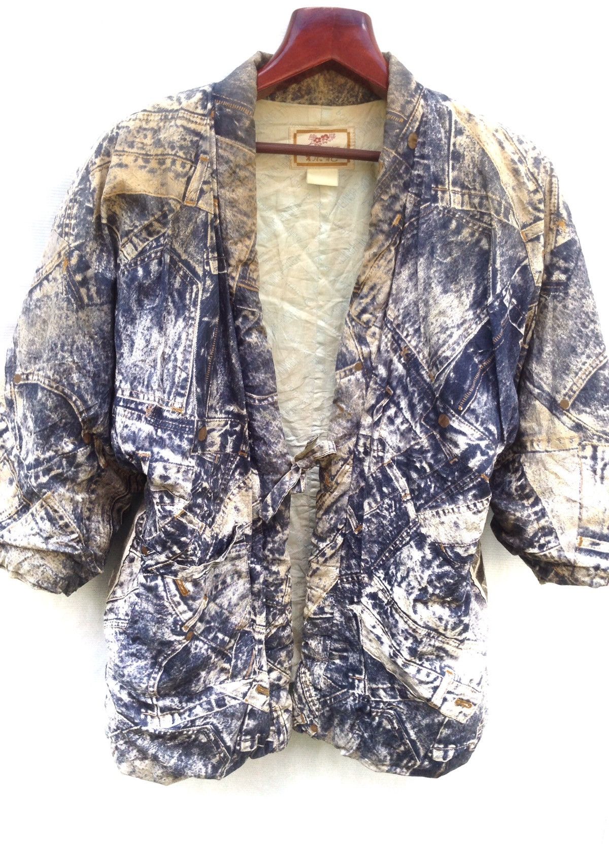 Harley Davidson × Japanese Brand × Vintage Padded Kimono Japan Happy Road Sade Bleach Acid Wash Jacket Size US L / EU 52-54 / 3 - 3 Thumbnail