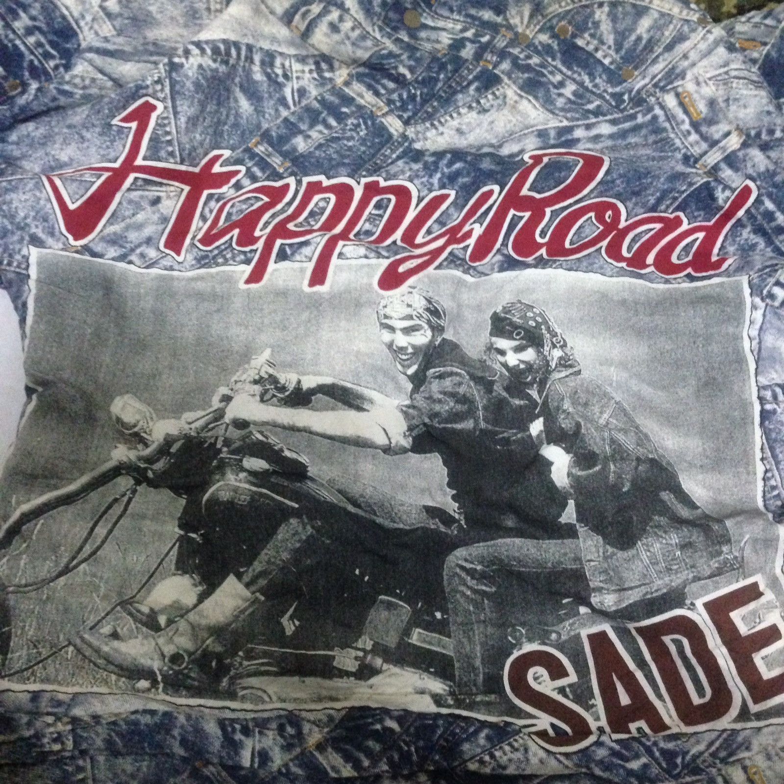 Harley Davidson × Japanese Brand × Vintage Padded Kimono Japan Happy Road Sade Bleach Acid Wash Jacket Size US L / EU 52-54 / 3 - 6 Thumbnail