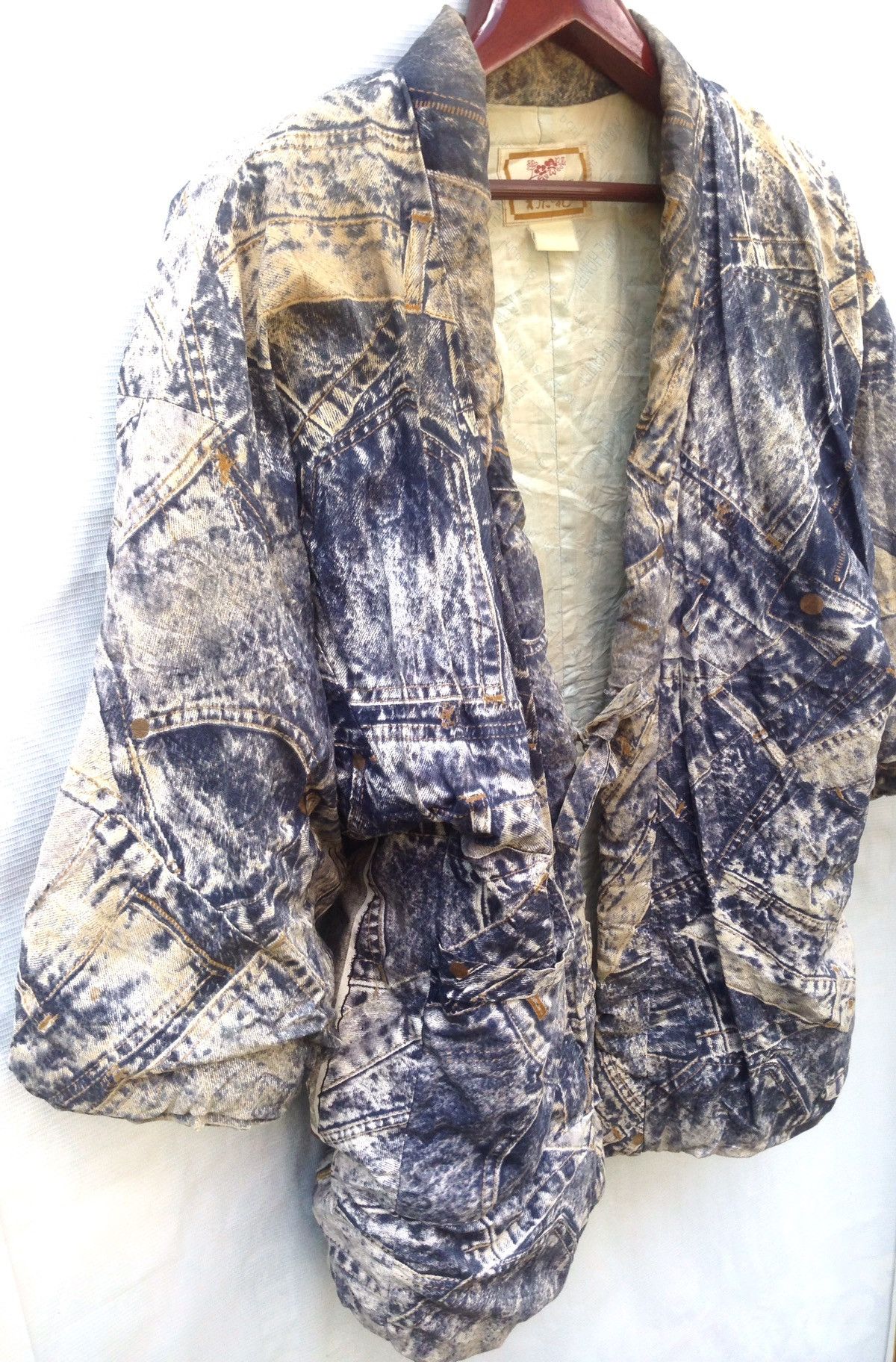 Harley Davidson × Japanese Brand × Vintage Padded Kimono Japan Happy Road Sade Bleach Acid Wash Jacket Size US L / EU 52-54 / 3 - 2 Thumbnail