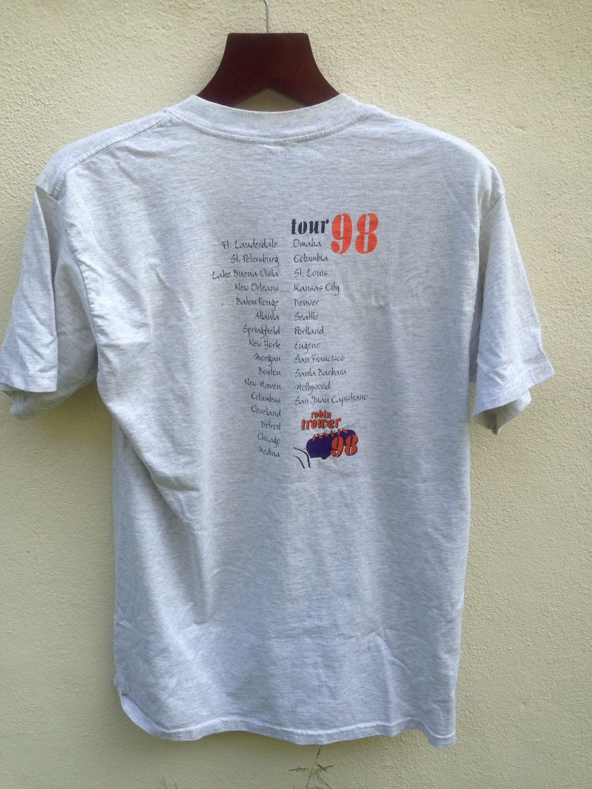 Band Tees × Vintage 🔥Vintage 90s Robin Trower T Shirt Band Promo Tour Shirt Size US L / EU 52-54 / 3 - 2 Thumbnail