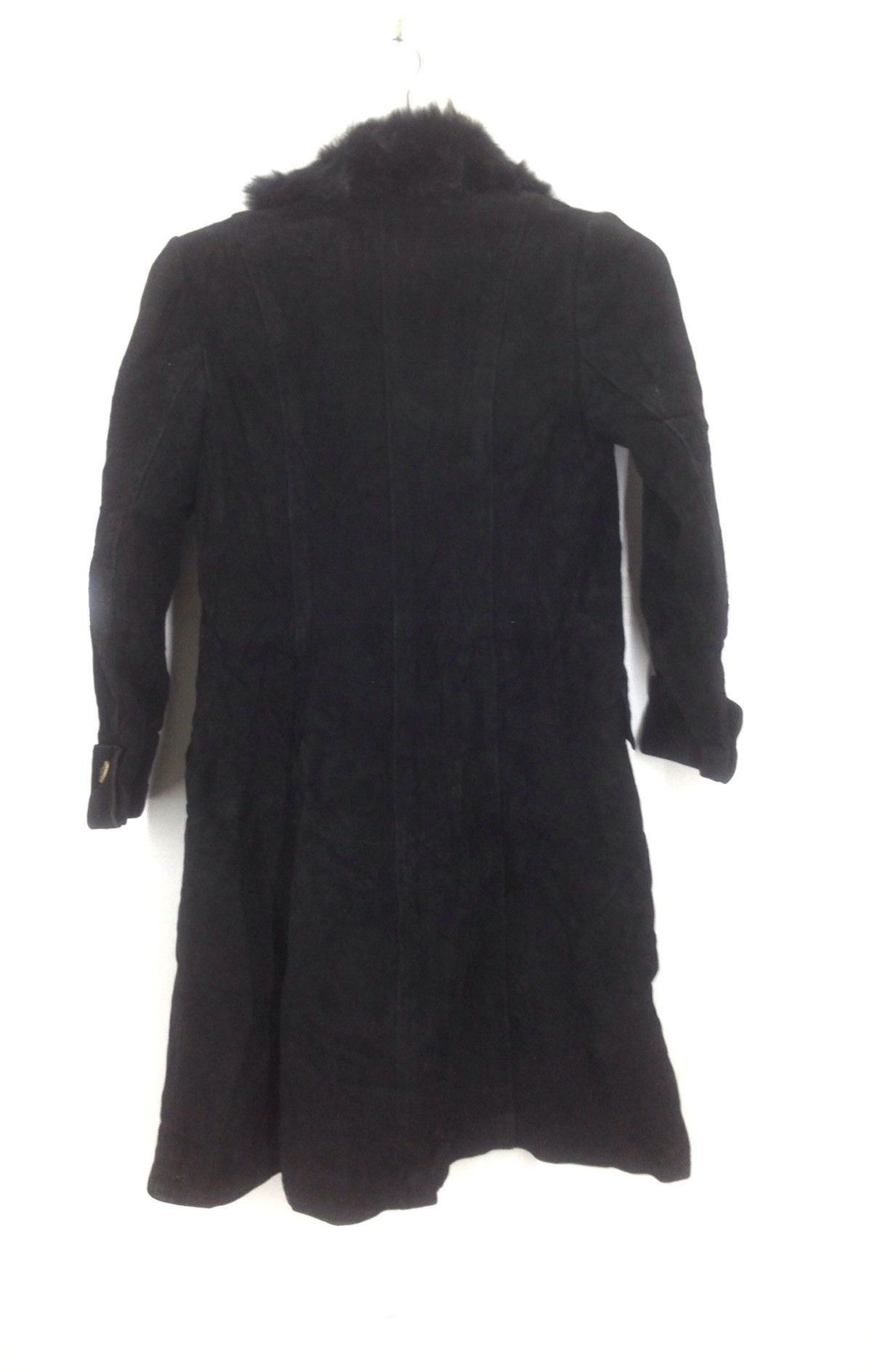 Genuine Leather Vintage Crazy Horse Leather Fur Neck Long Coat Size US S / EU 44-46 / 1 - 2 Thumbnail