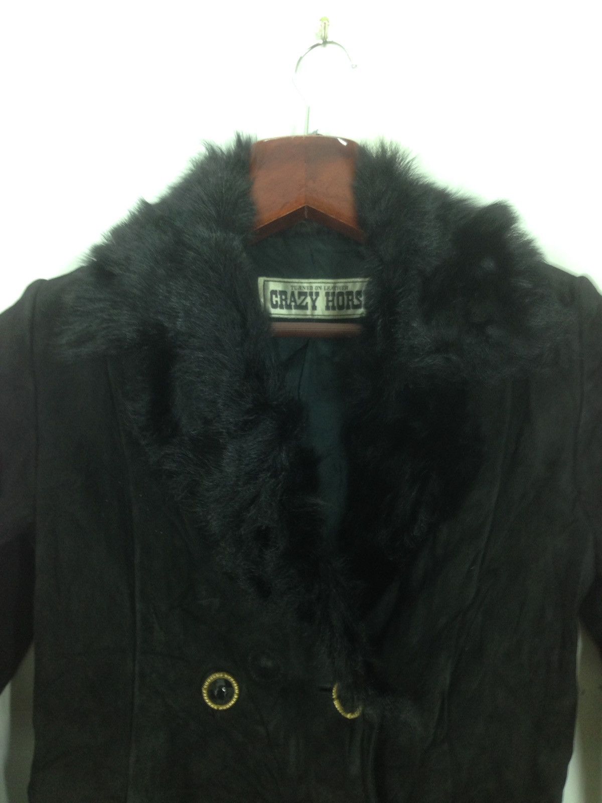 Genuine Leather Vintage Crazy Horse Leather Fur Neck Long Coat Size US S / EU 44-46 / 1 - 3 Thumbnail