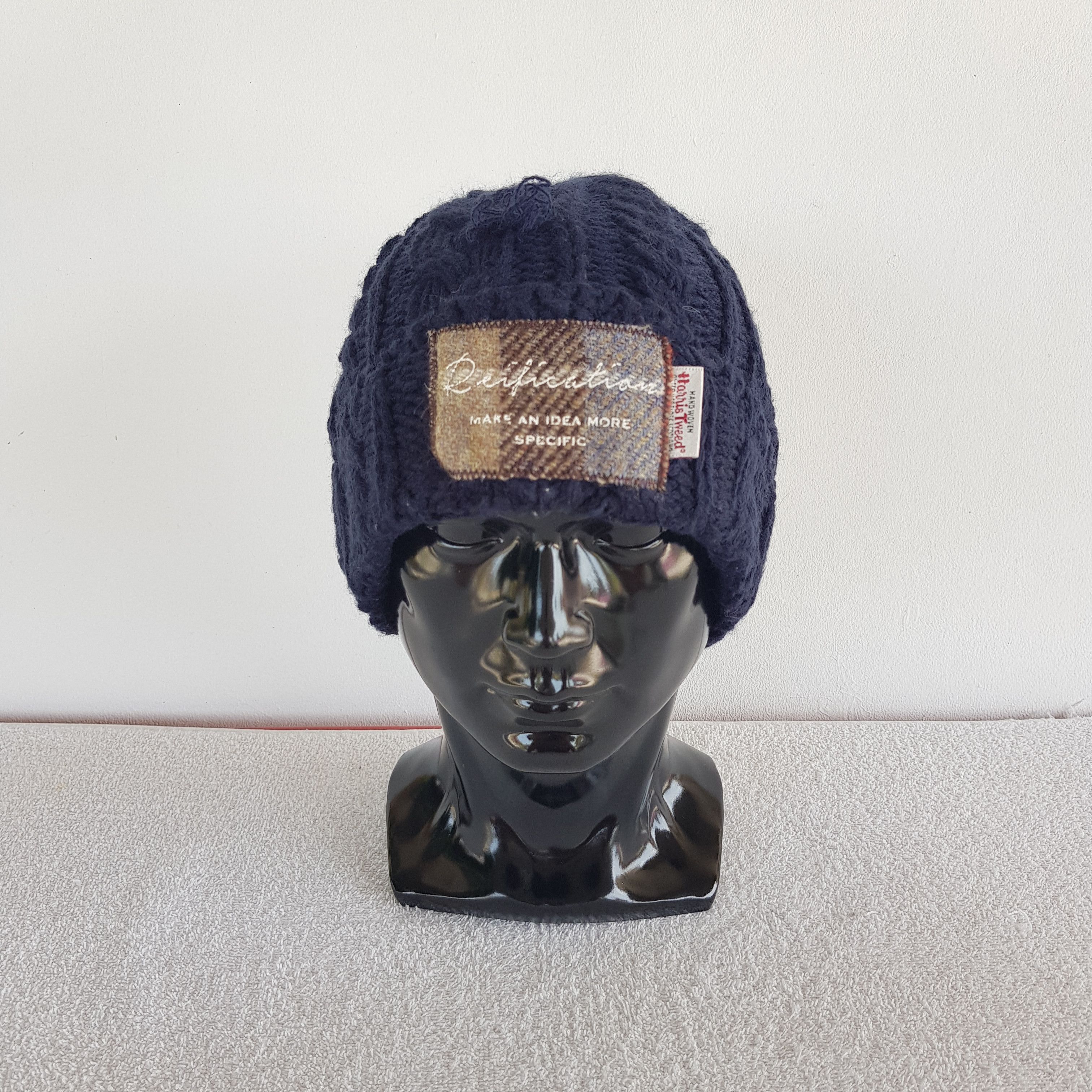 Japanese Brand × Vintage Vintage Haris Tweed Beanie Snow Cap Hats - AC10241. Size ONE SIZE - 1 Thumbnail