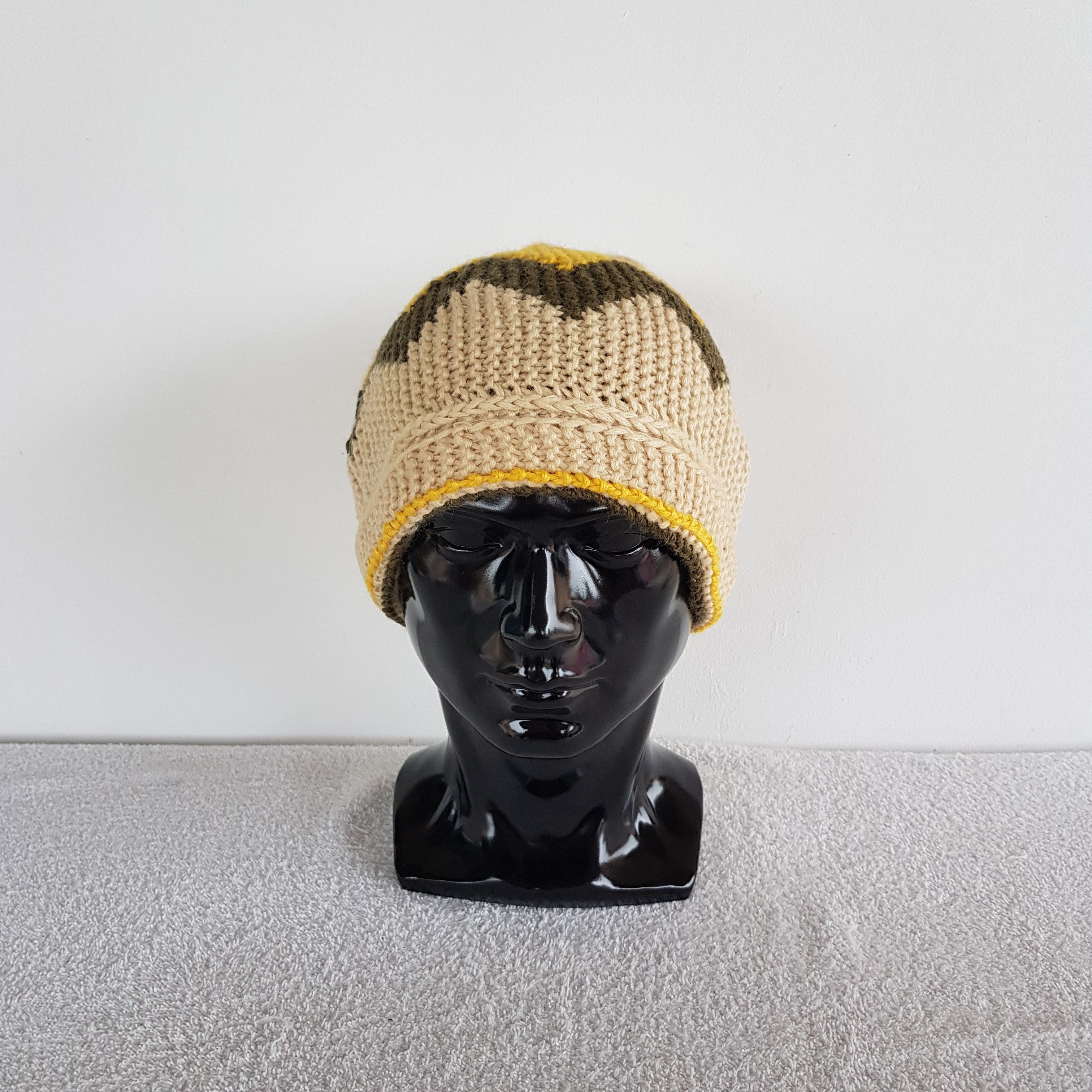 Japanese Brand × Vintage Vintage Liviti Knitted Argyle Beanie Snow Cap Argyle Hats Size ONE SIZE - 2 Thumbnail