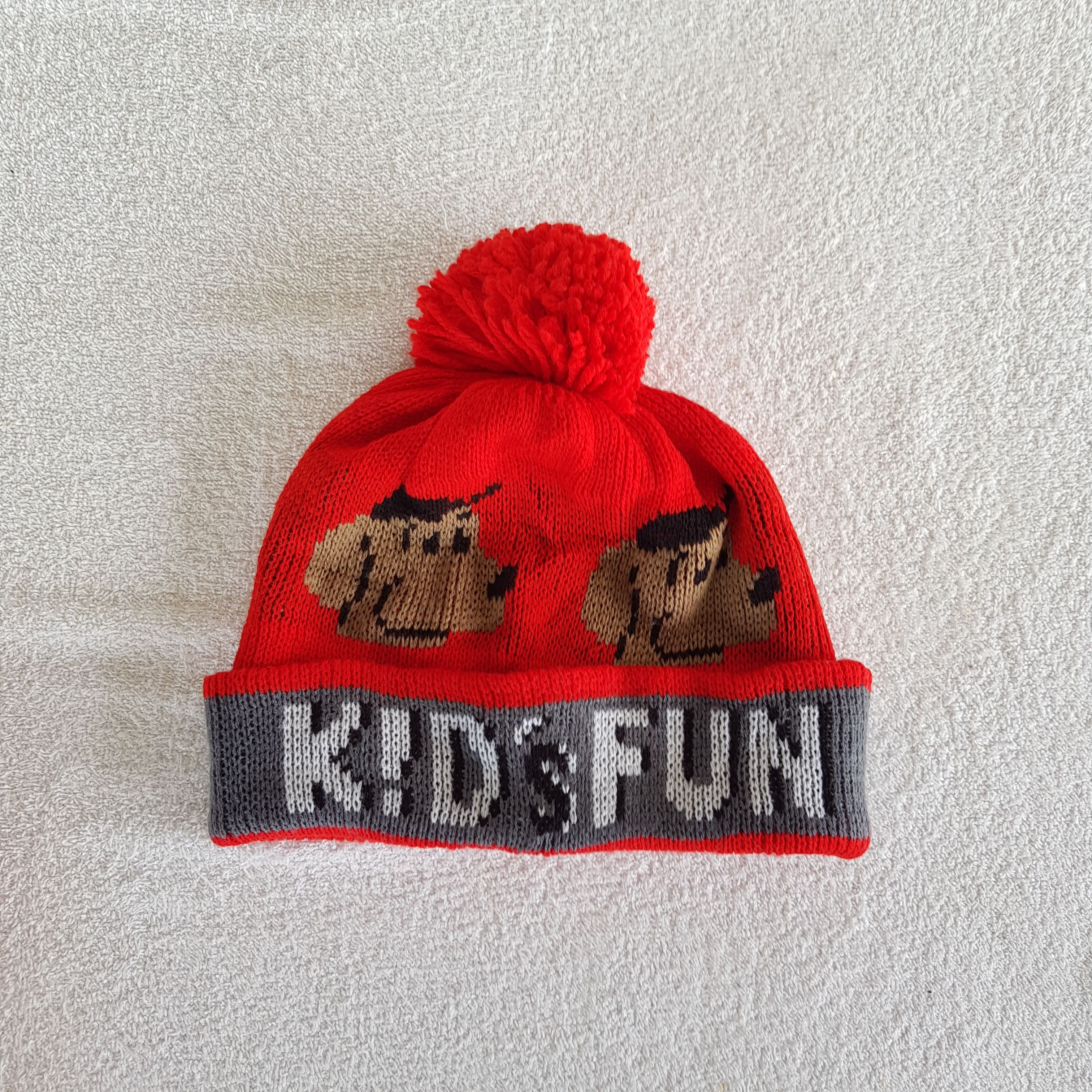 Japanese Brand × Vintage Vintage Kids Fun Beanie Japanese Snow Cap Cartoon Hats Size ONE SIZE - 5 Thumbnail