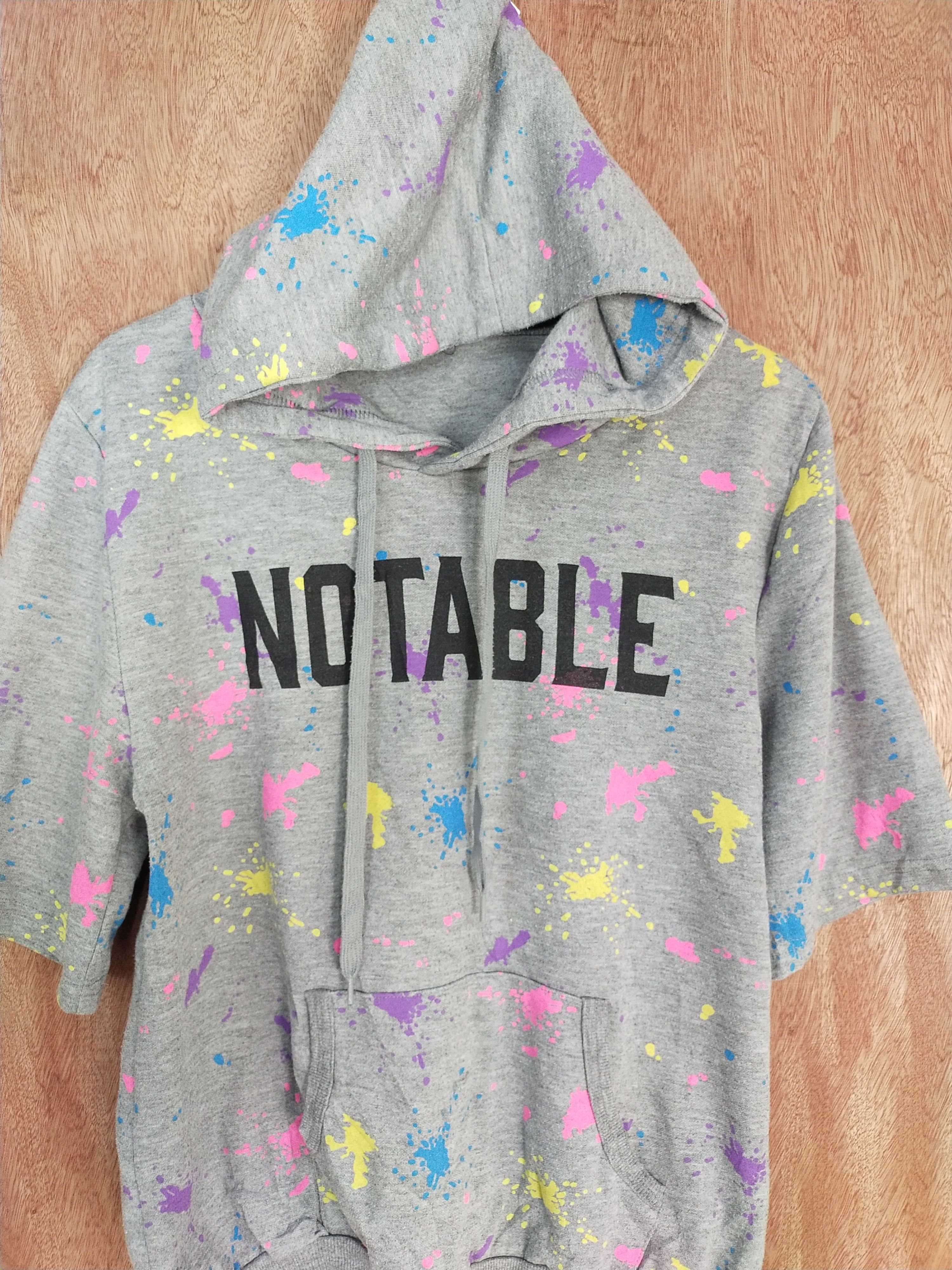 Japanese Brand Notable gray painter hoodie sweatshirt #S178 Size M / US 6-8 / IT 42-44 - 2 Thumbnail