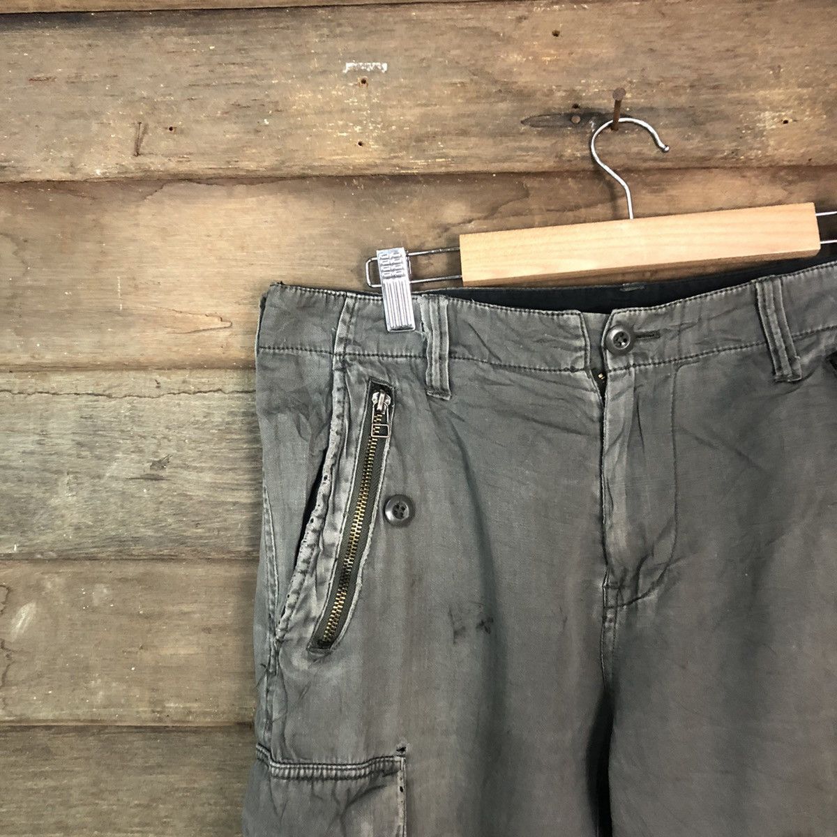 Japanese Brand Japanese Brand Distressed Cargo Multipocket Pants #H365 Size US 32 / EU 48 - 4 Thumbnail