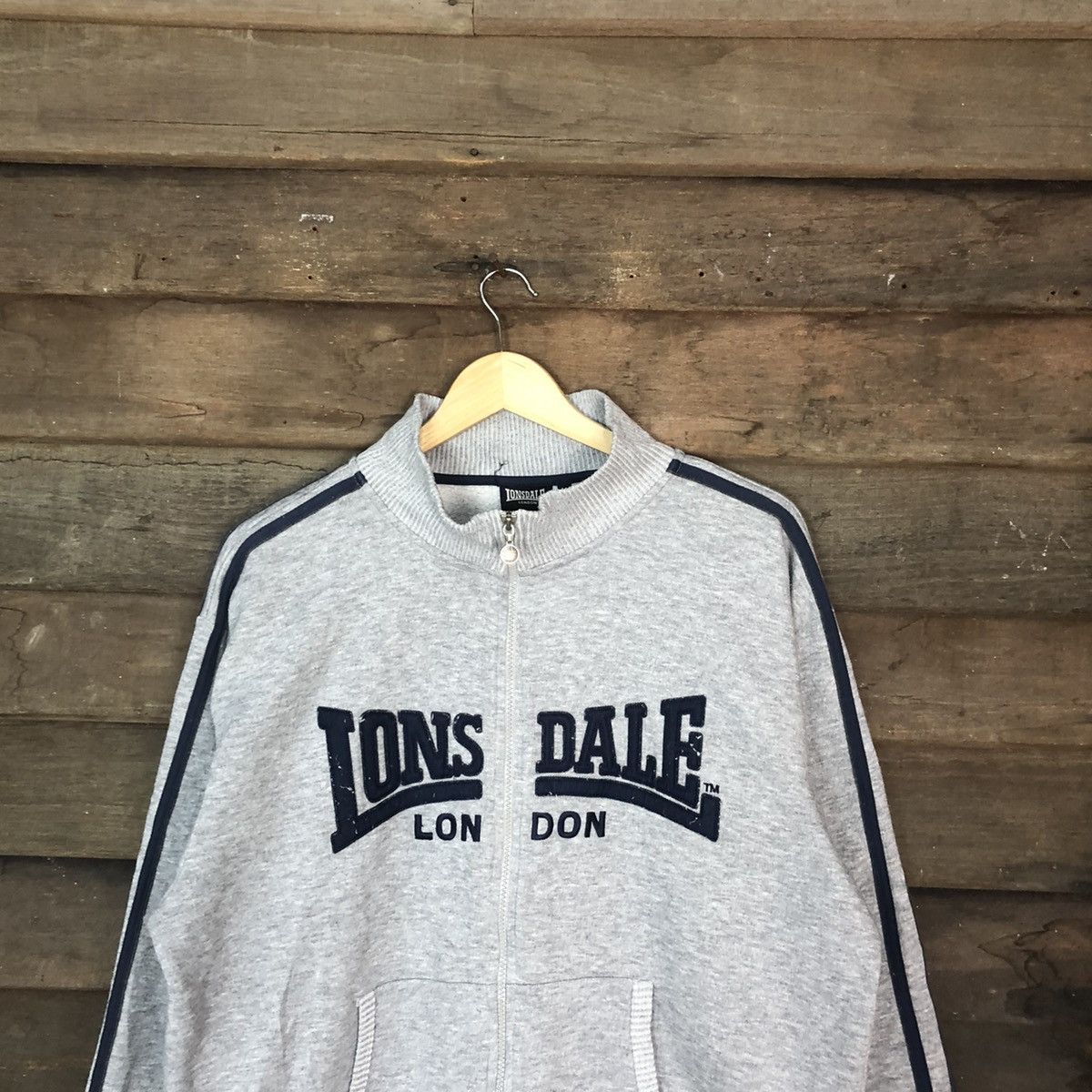 Lonsdale LonsDale London skinhead Grey Zipper sweater #H353 Size US M / EU 48-50 / 2 - 2 Thumbnail