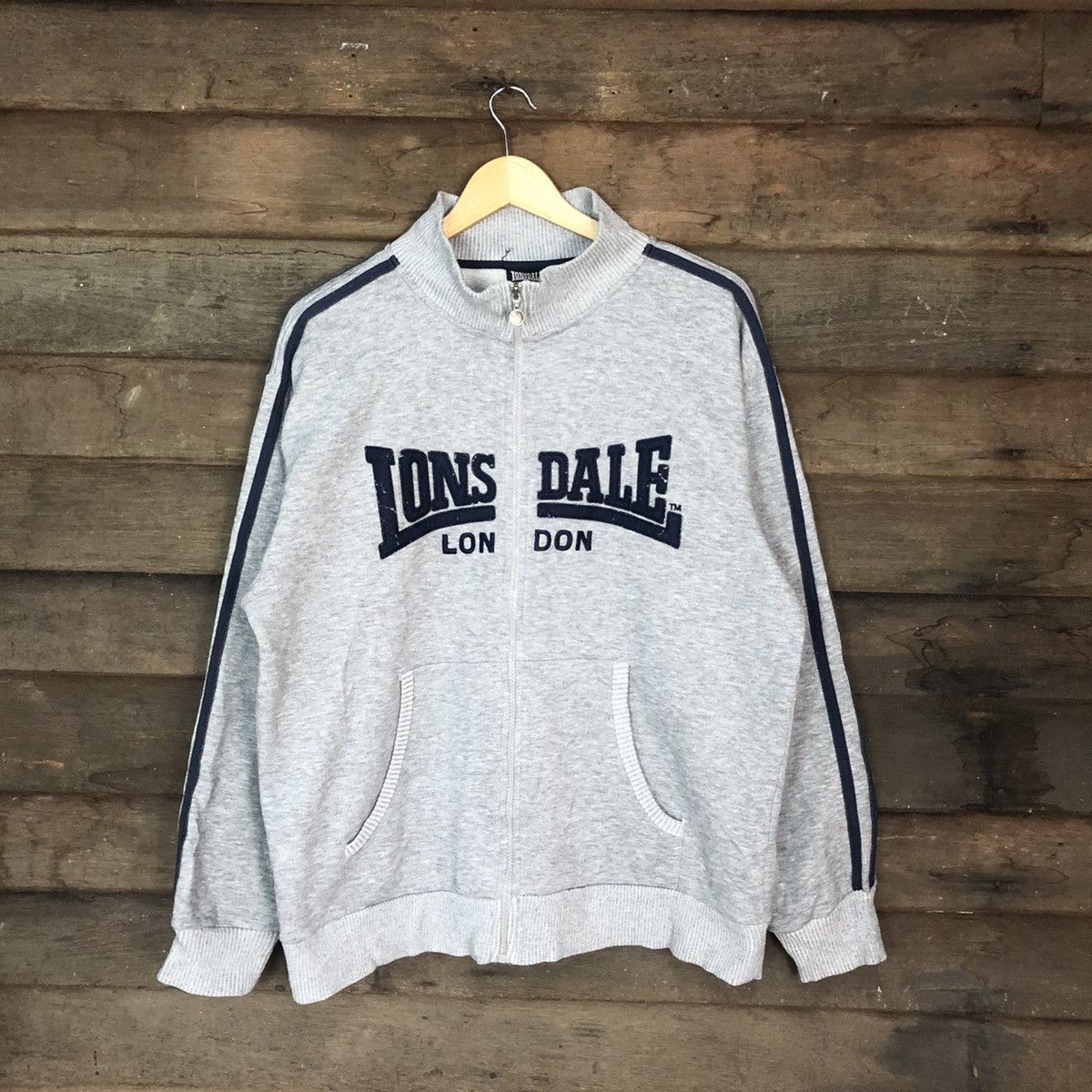 Lonsdale LonsDale London skinhead Grey Zipper sweater #H353 Size US M / EU 48-50 / 2 - 1 Thumbnail