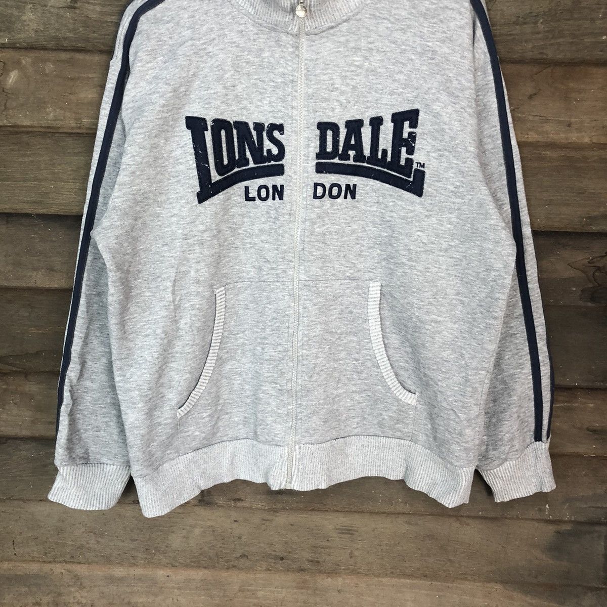 Lonsdale LonsDale London skinhead Grey Zipper sweater #H353 Size US M / EU 48-50 / 2 - 3 Thumbnail