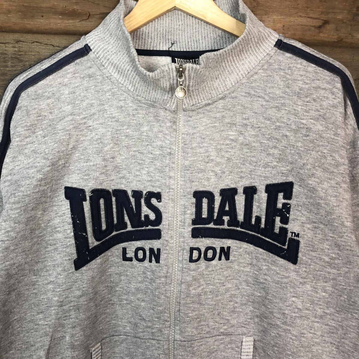 Lonsdale LonsDale London skinhead Grey Zipper sweater #H353 Size US M / EU 48-50 / 2 - 6 Thumbnail