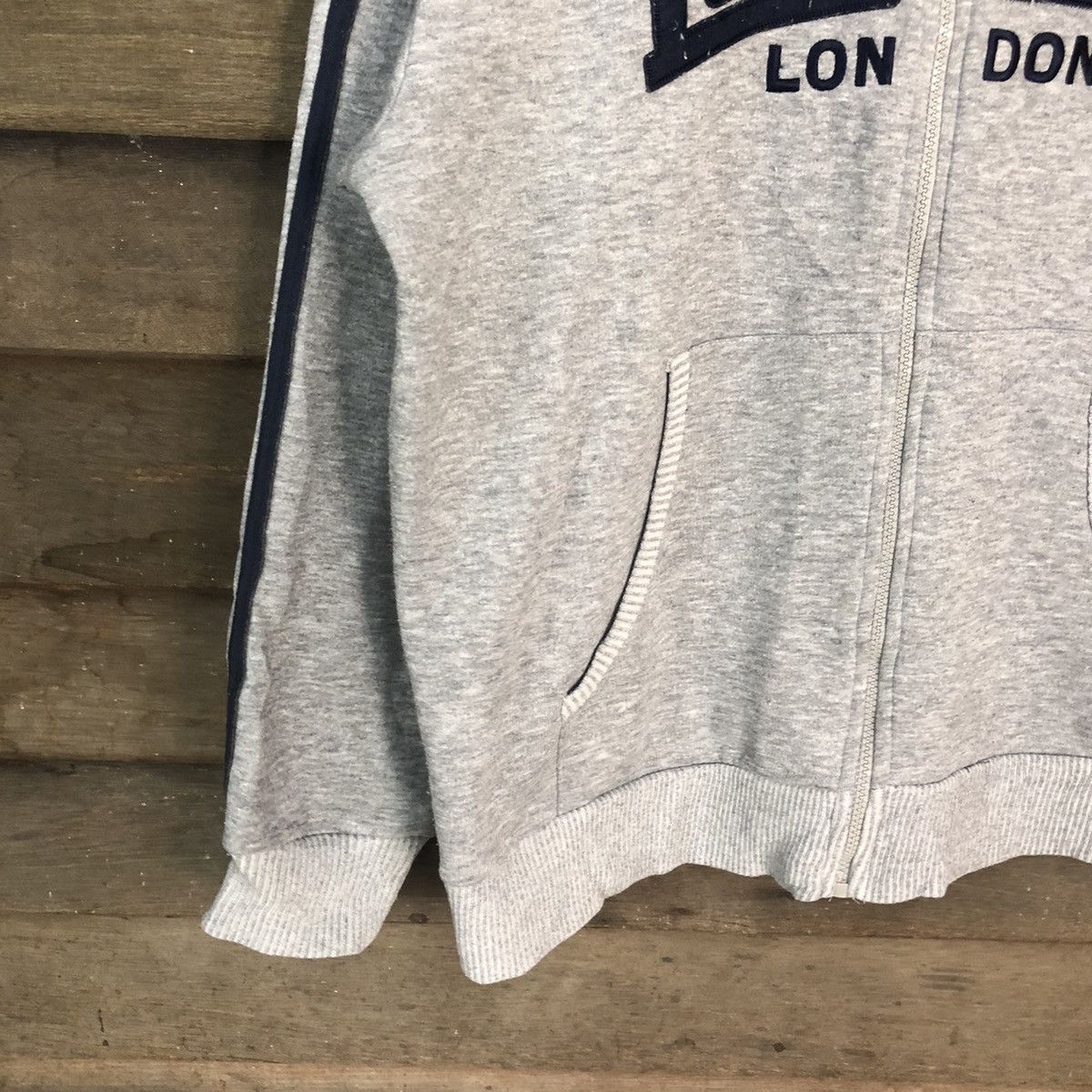 Lonsdale LonsDale London skinhead Grey Zipper sweater #H353 Size US M / EU 48-50 / 2 - 4 Thumbnail