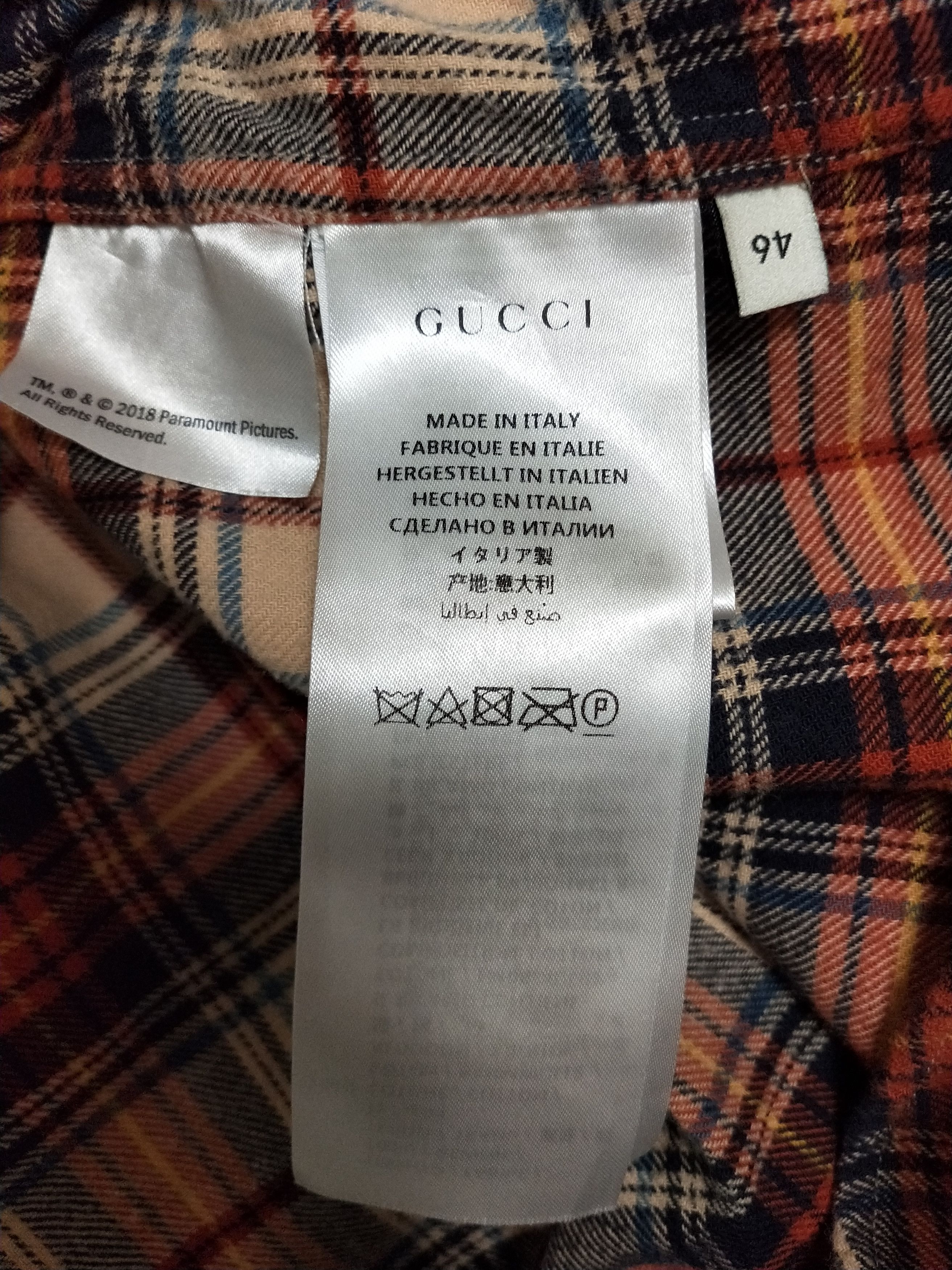 Gucci 'Paramount' Logo Shirt Size US S / EU 44-46 / 1 - 6 Thumbnail