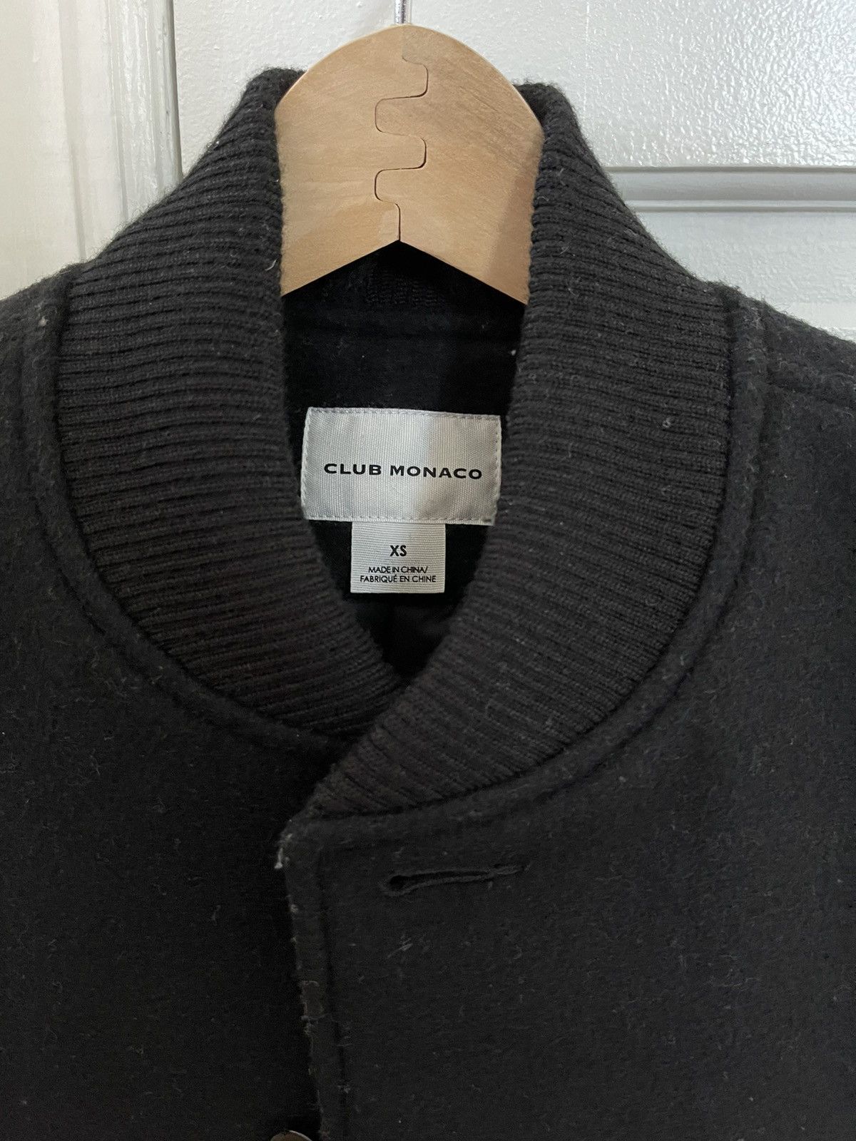 Club Monaco Leather-sleeved Varsity Jacket Size US XS / EU 42 / 0 - 3 Thumbnail