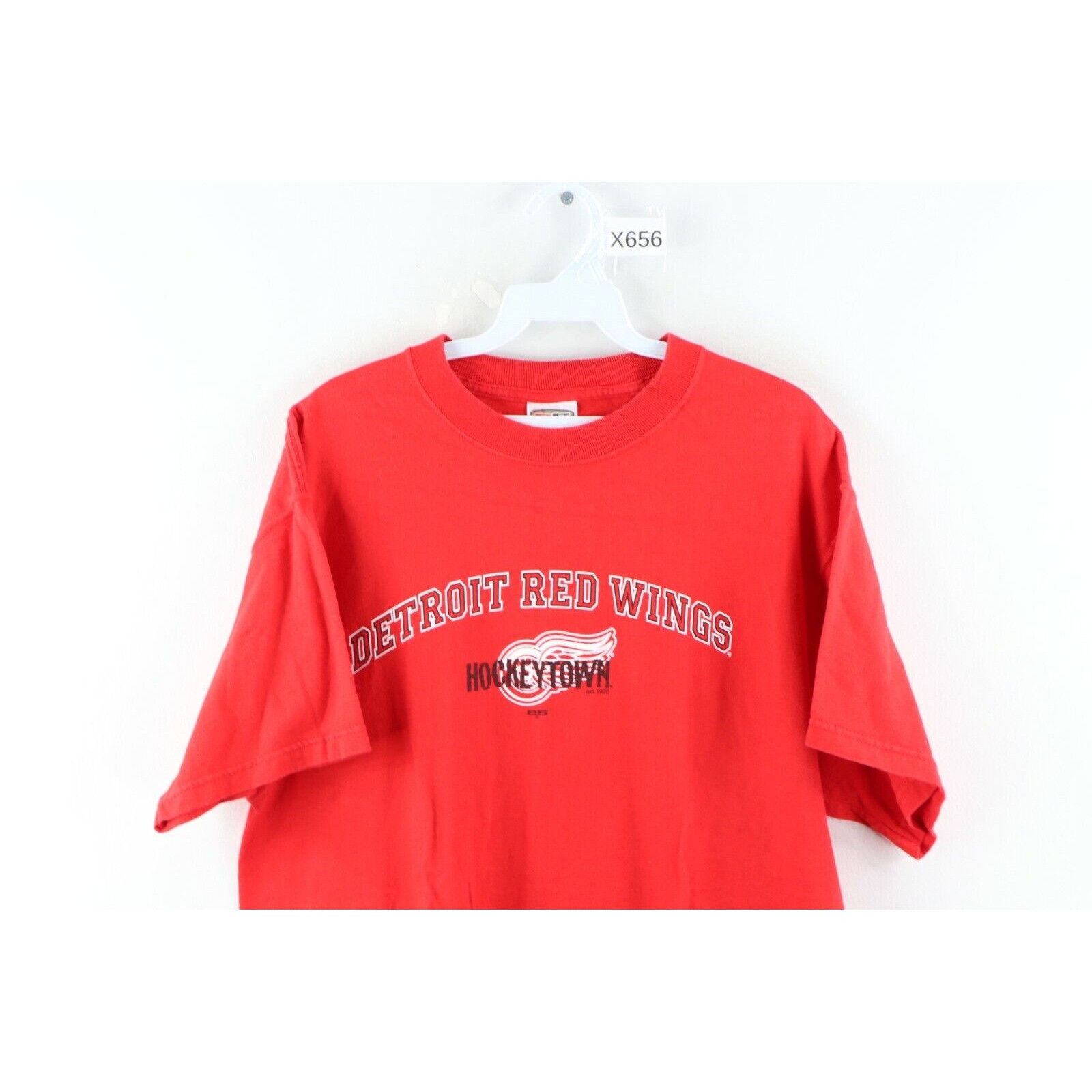 Vintage Vintage 90s Detroit Red Wings Hockey Spell Out T-Shirt Size US L / EU 52-54 / 3 - 2 Preview
