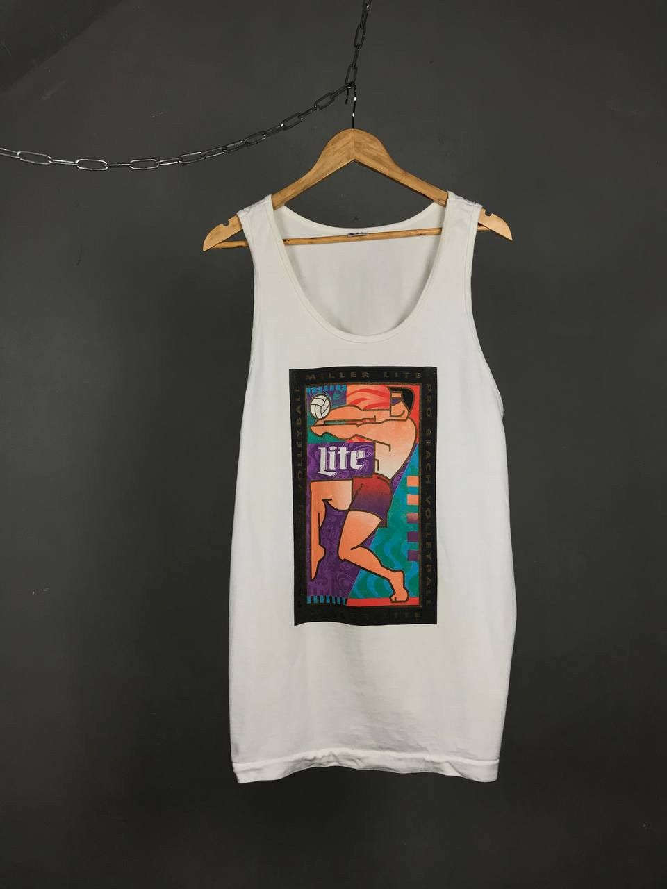 Vintage Miller Lite American vintage made in USA tee Size US XL / EU 56 / 4 - 1 Thumbnail