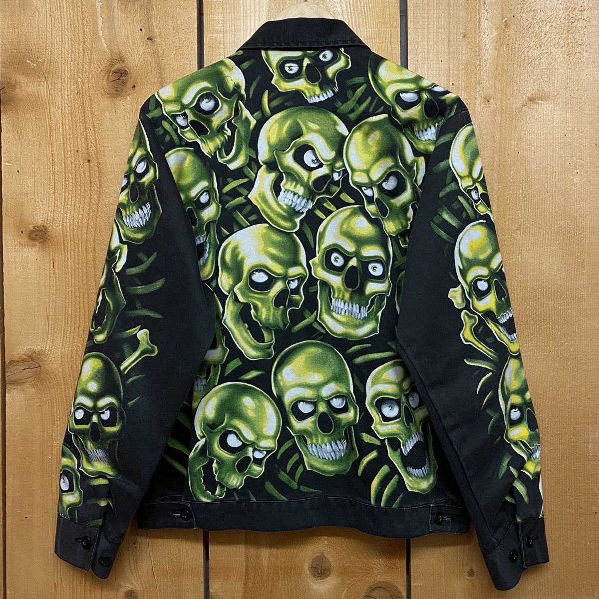 Supreme supreme skull pipe denim jacket liquid blue medium green