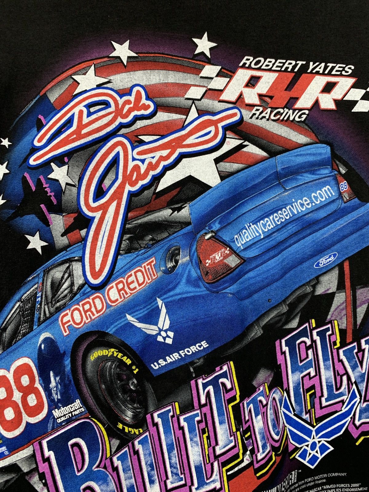 NASCAR 00s Vintage Nascar Dale Jarrett 88 Robert Yates Racing Shirt Size US XXL / EU 58 / 5 - 16 Thumbnail