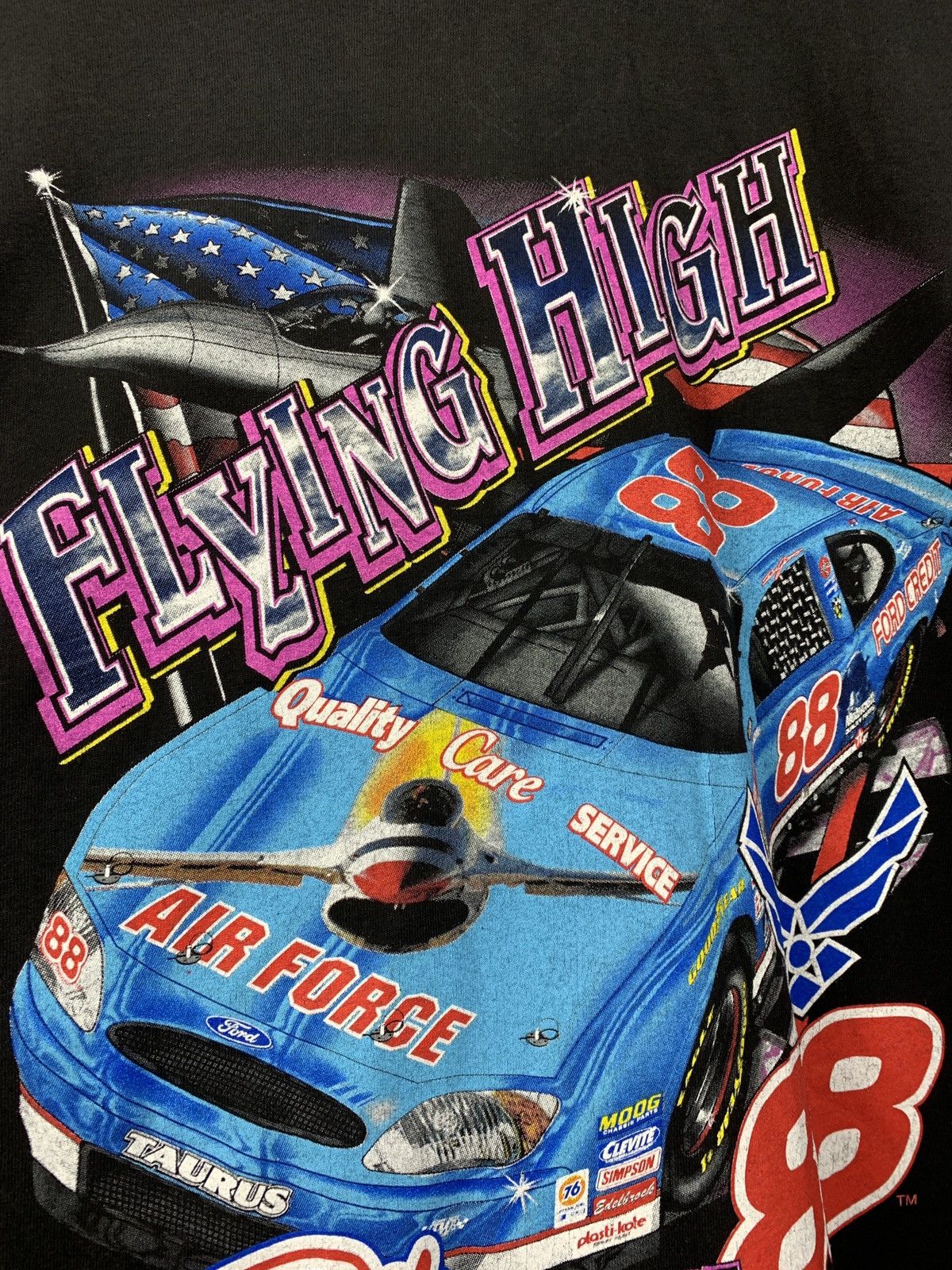 NASCAR 00s Vintage Nascar Dale Jarrett 88 Robert Yates Racing Shirt Size US XXL / EU 58 / 5 - 12 Thumbnail