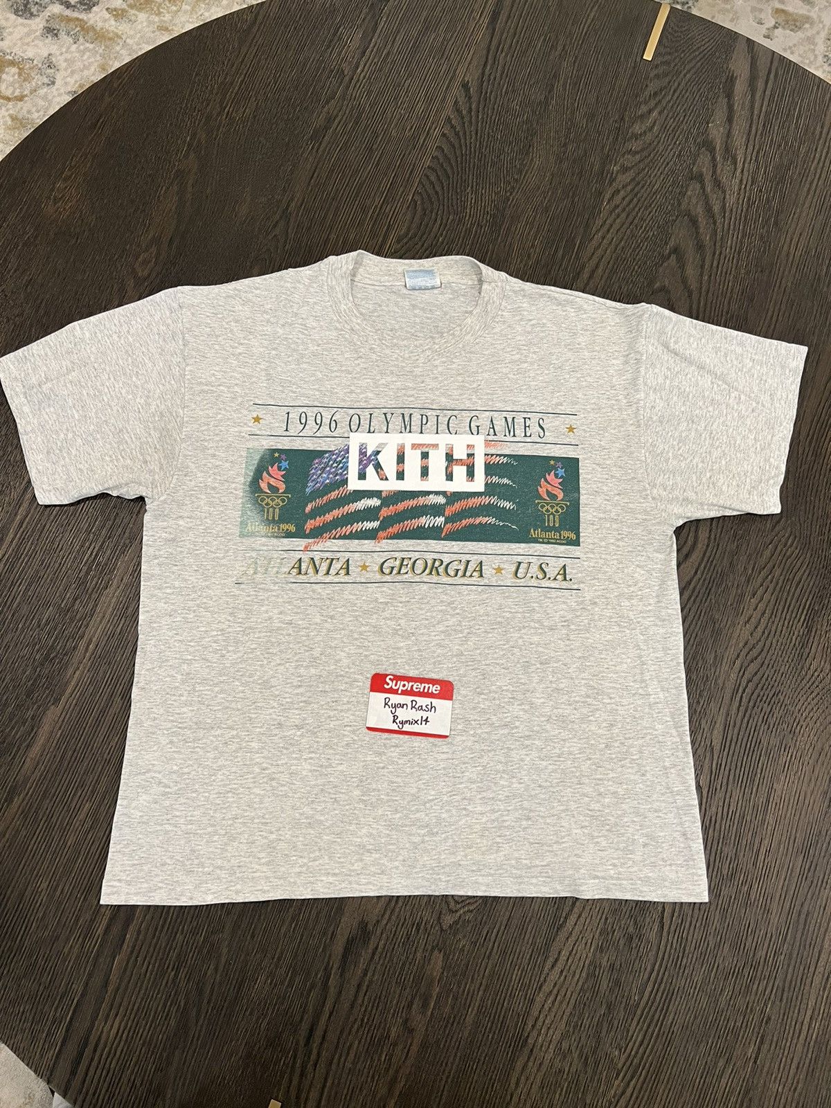 Kith × Vintage Kith Vintage Program - 1996 Atlanta Olympics Box Logo Tee Size US L / EU 52-54 / 3 - 1 Thumbnail