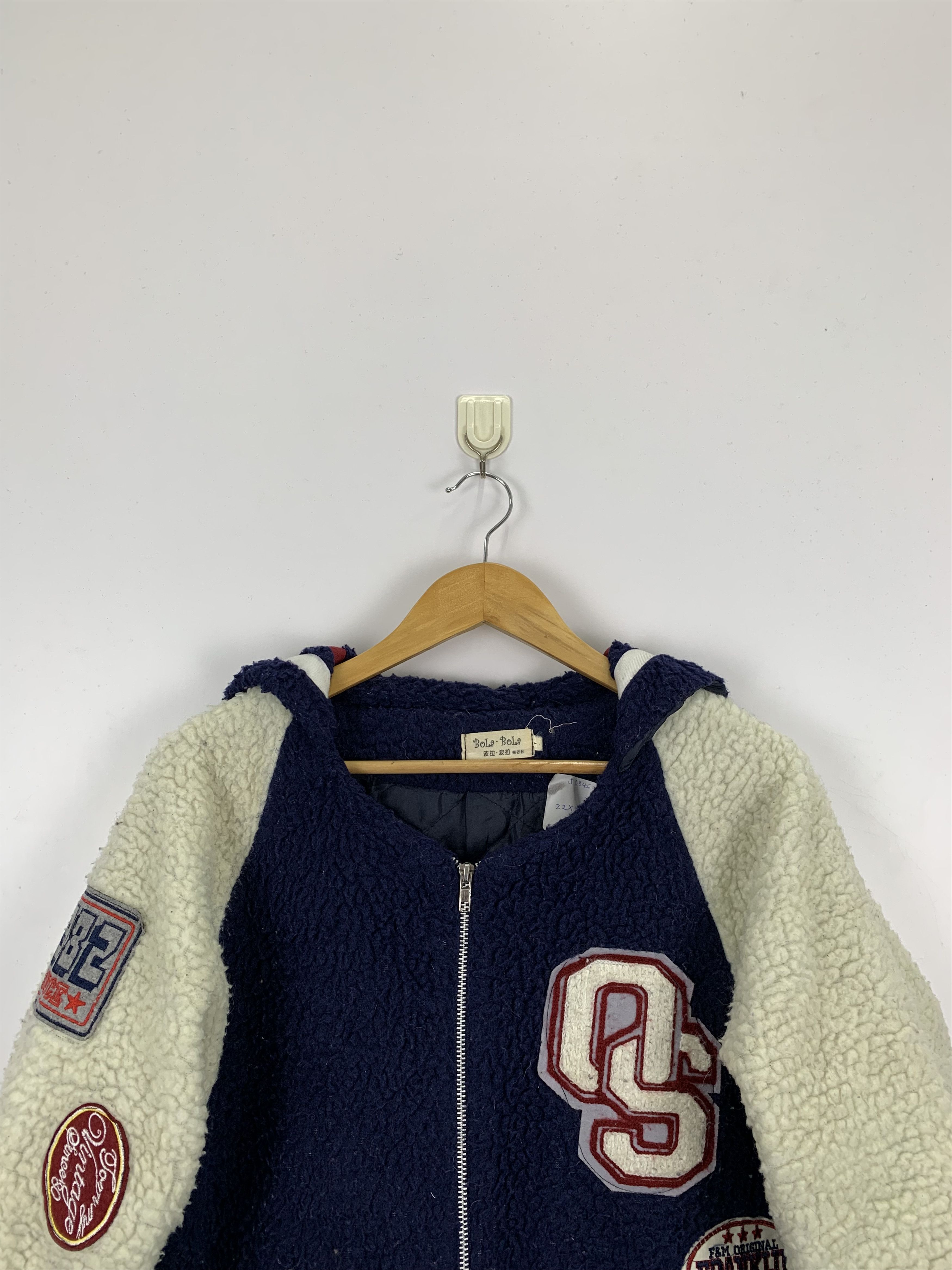 Japanese Brand Vintage Yankees Fleece Hoodie Jacket J0846 Size US L / EU 52-54 / 3 - 2 Thumbnail