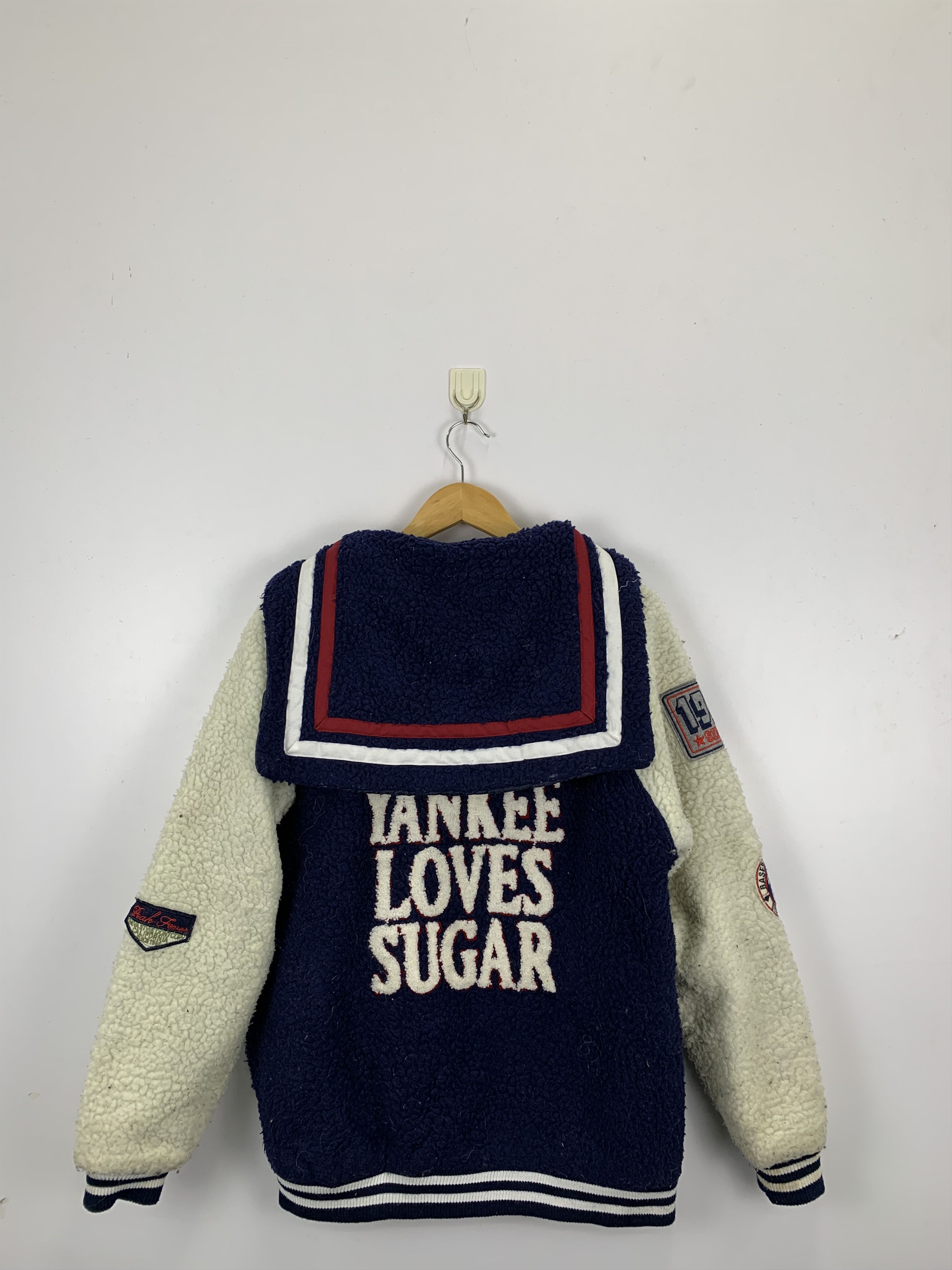 Japanese Brand Vintage Yankees Fleece Hoodie Jacket J0846 Size US L / EU 52-54 / 3 - 13 Thumbnail