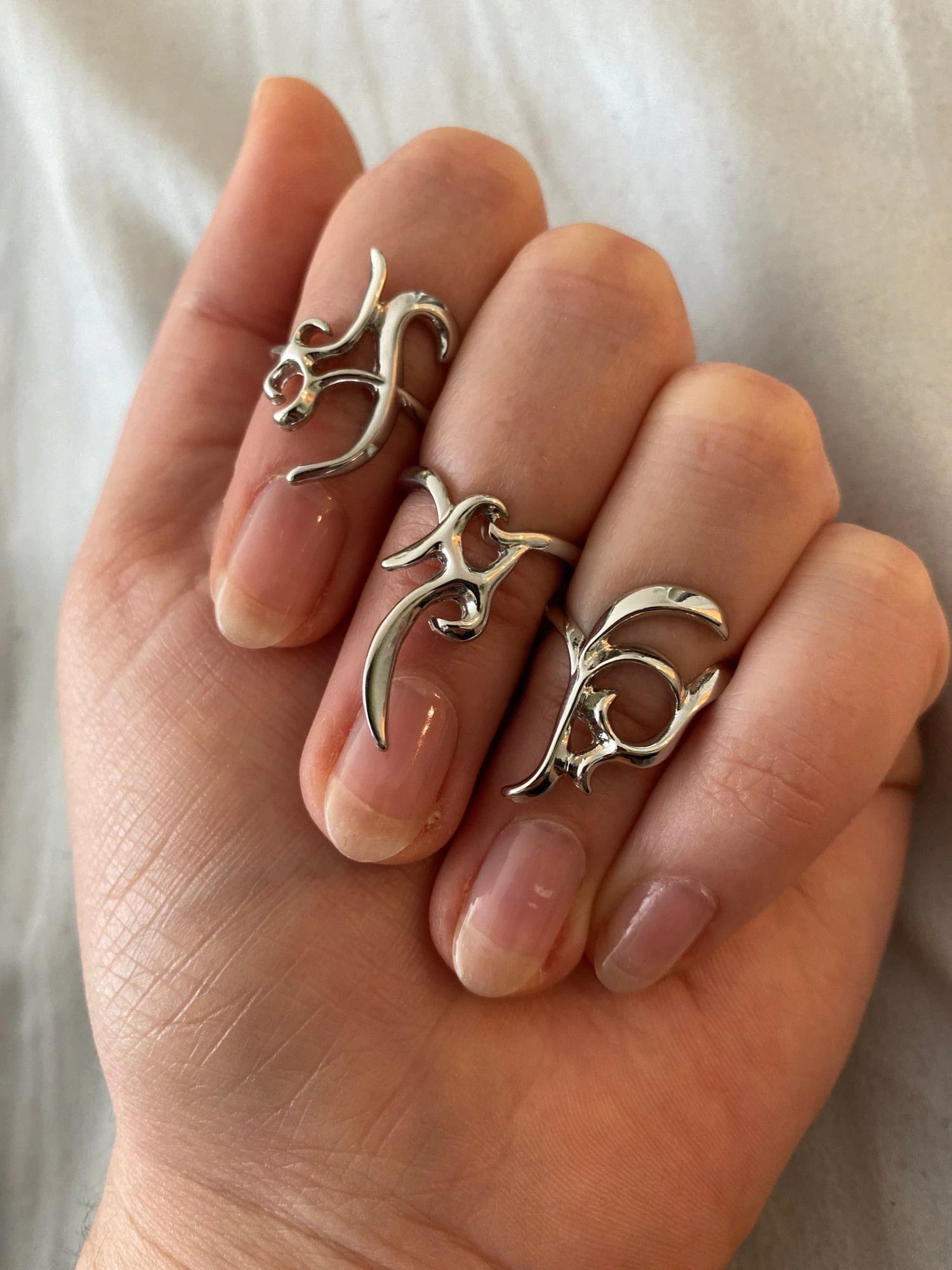 Other New Exaggerate Irregular Fingertip Protective Rings Sets Size ONE SIZE - 7 Thumbnail