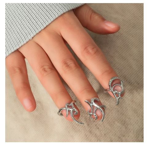 Other New Exaggerate Irregular Fingertip Protective Rings Sets Size ONE SIZE - 2 Thumbnail