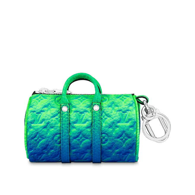 Louis Vuitton Green/Blue Taurillon Illusion Mini Keepall Earphones