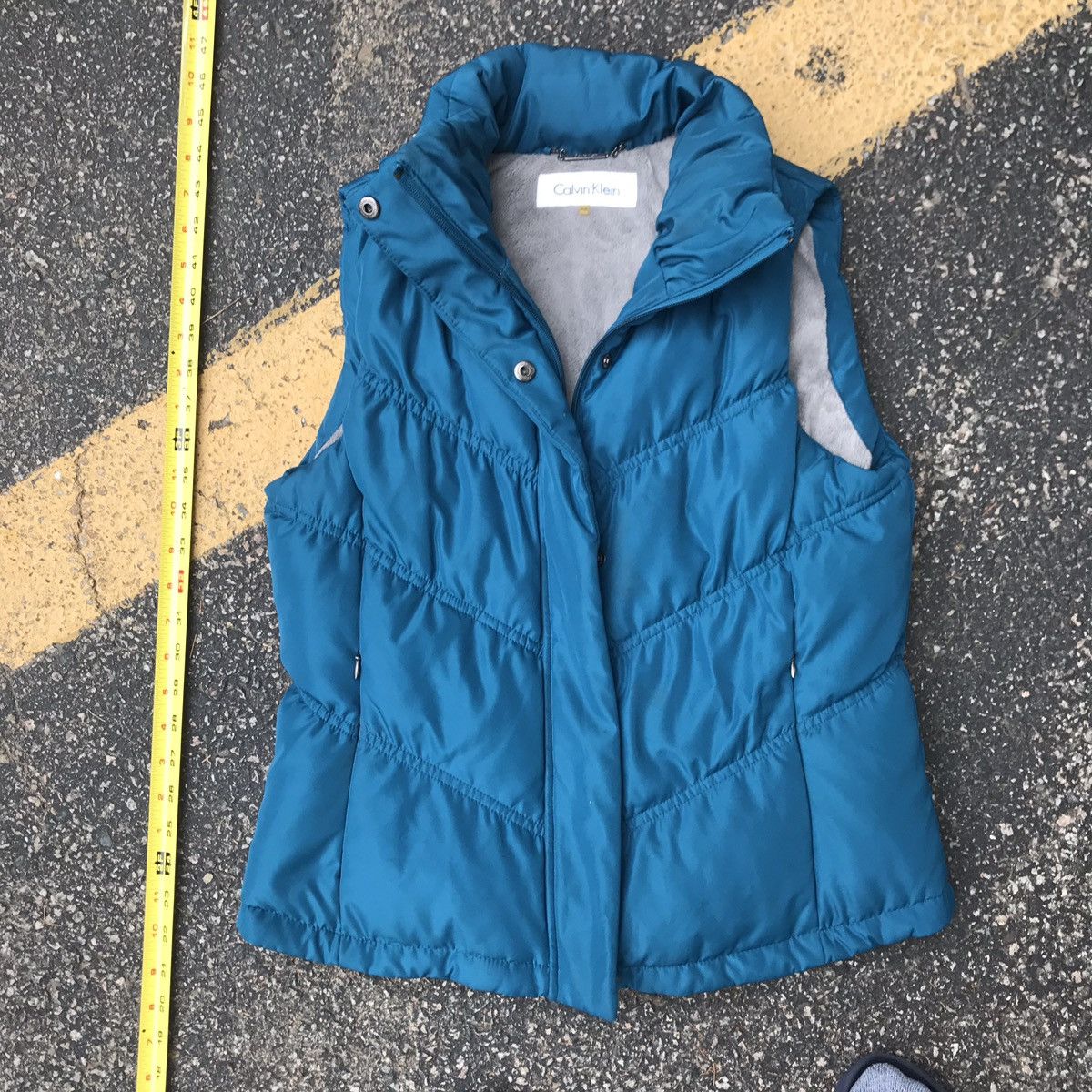 Calvin Klein × Vintage Calvin Klein Puffy Vest Vintage Preppy Fleece Lined Size US S / EU 44-46 / 1 - 1 Thumbnail