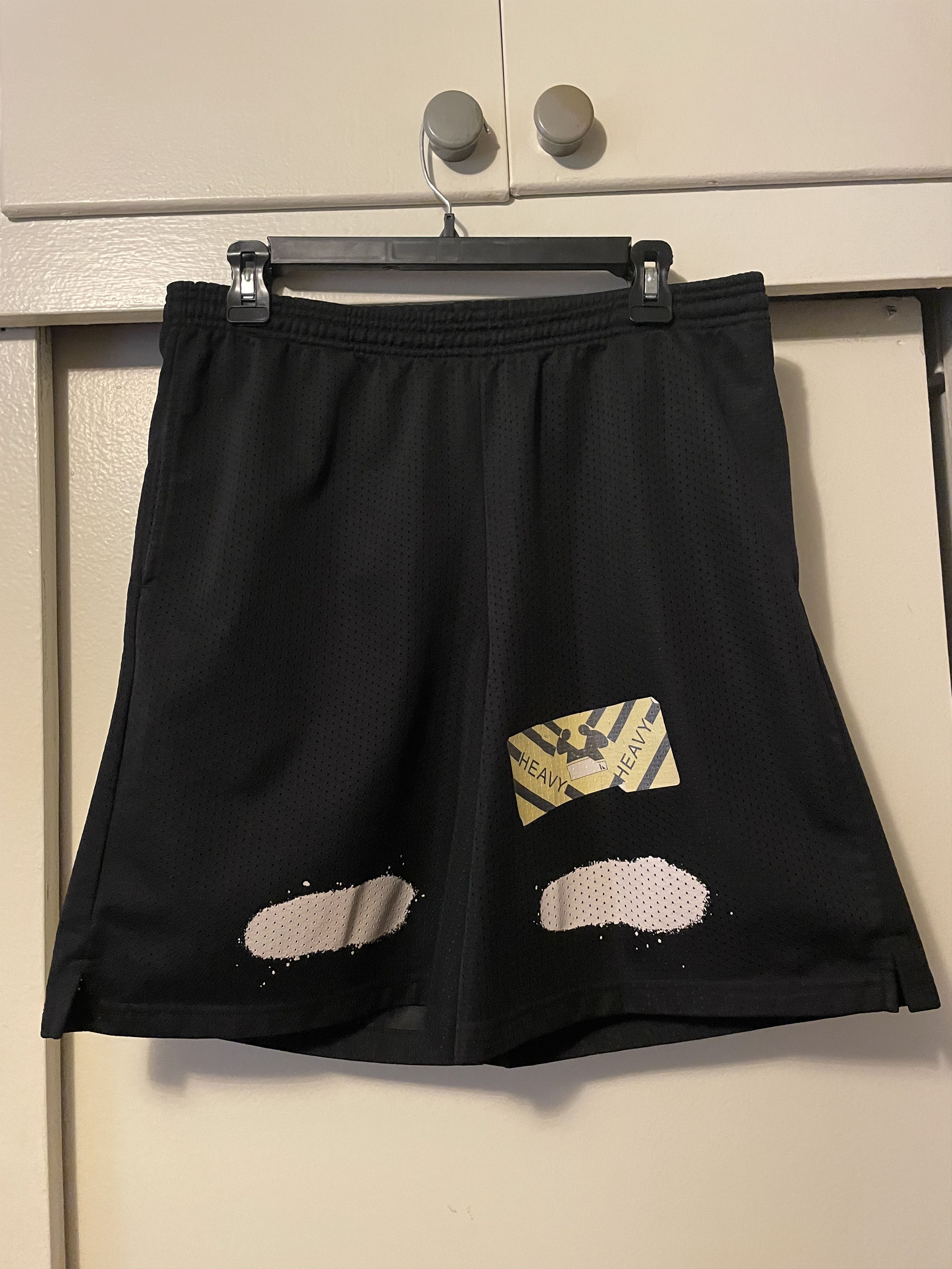 Off-White Diagonal Spray "Mirror Mirror" Mesh Shorts Size US 34 / EU 50 - 2 Thumbnail