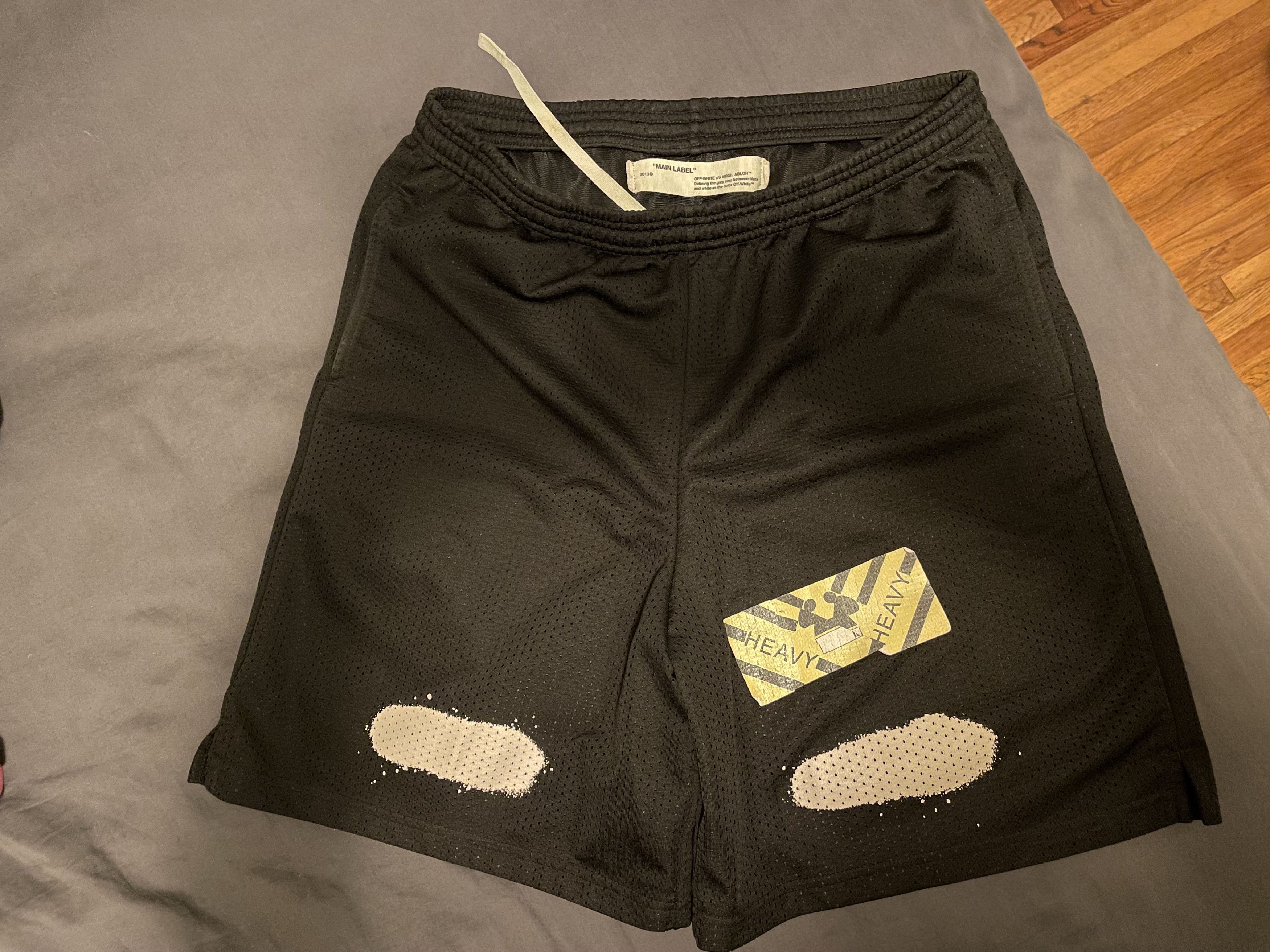 Off-White Diagonal Spray "Mirror Mirror" Mesh Shorts Size US 34 / EU 50 - 8 Thumbnail