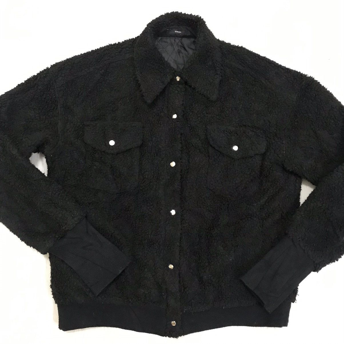 If Six Was Nine × Japanese Brand × Vintage Vintage Emoda Japan Deep Pile Sherpa Jacket Size US M / EU 48-50 / 2 - 2 Thumbnail