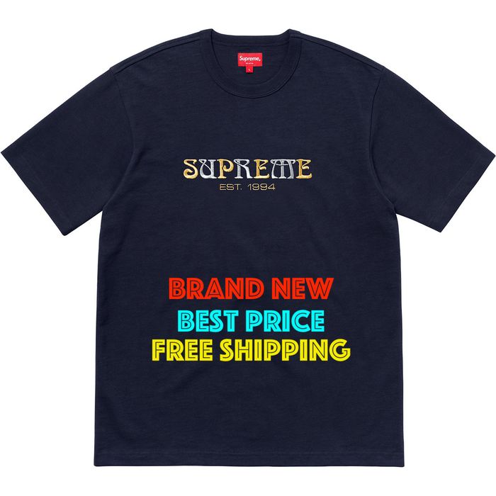 Supreme Nouveau Logo Tee Black Men's - FW18 - US