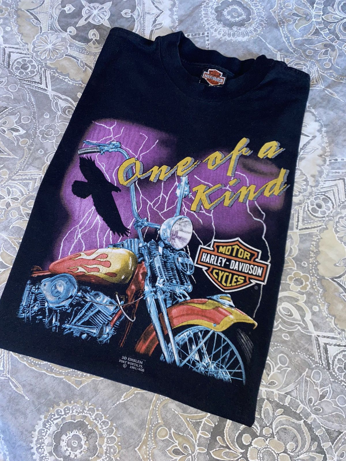Harley Davidson × Vintage 1991 Harley Davidson T shirt XL Size US XL / EU 56 / 4 - 1 Thumbnail